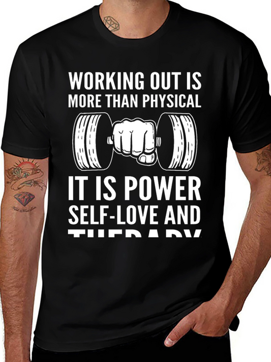 Workout Motivation T-Shirt - Power Self-Love & Therapy