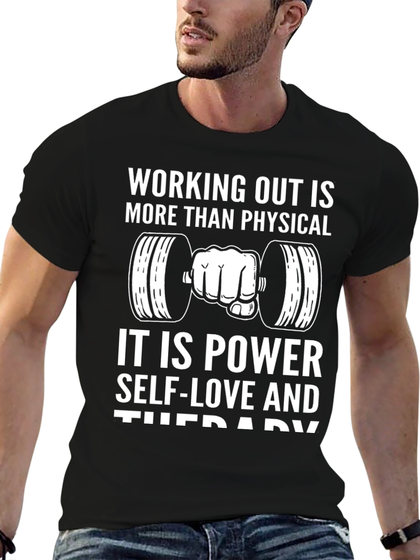 Workout Motivation T-Shirt - Power Self-Love & Therapy