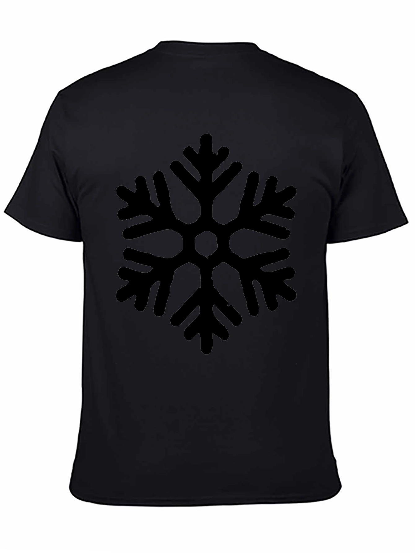Black Snowflake Graphic Tee - Stylish Winter Apparel