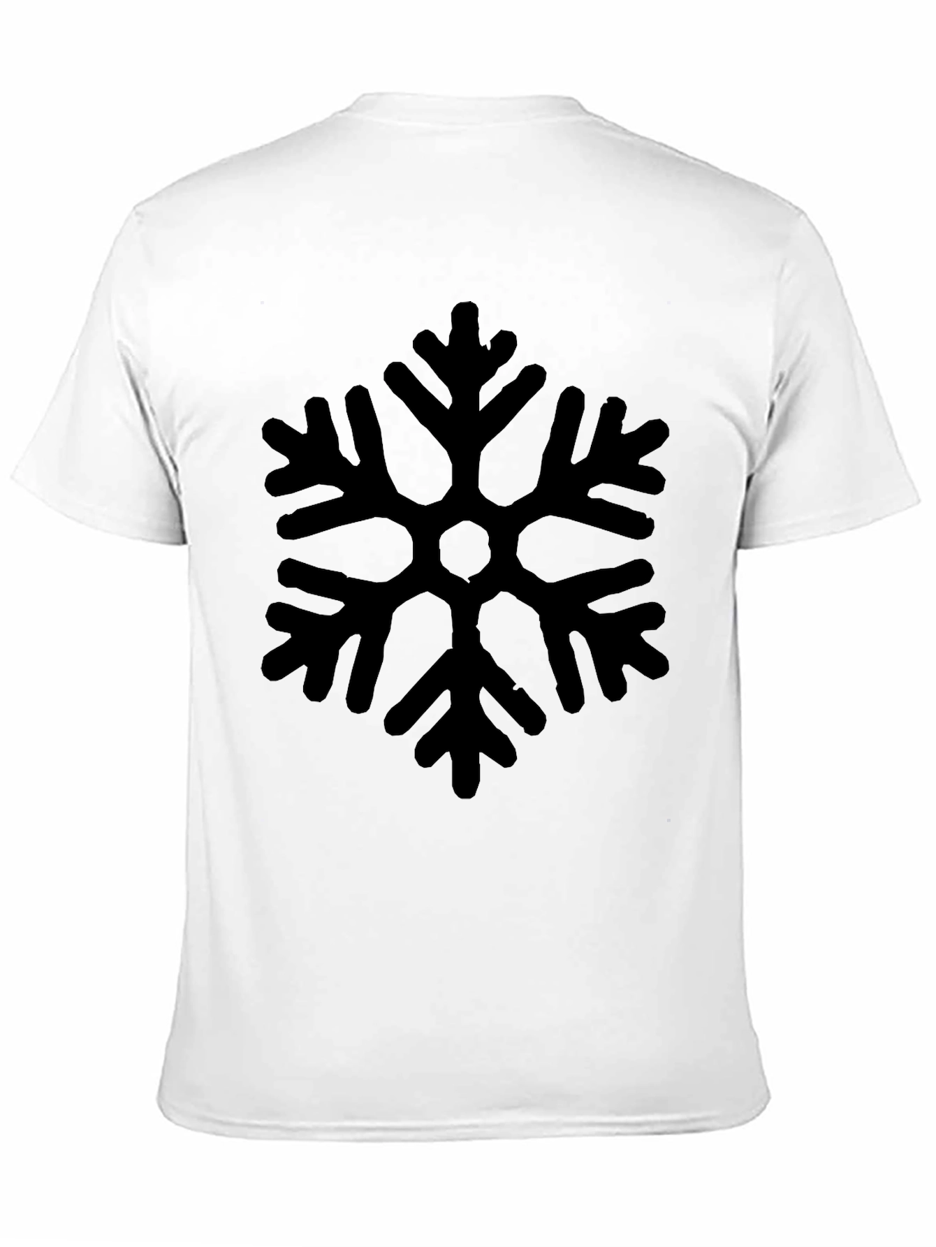 Black Snowflake Graphic Tee - Stylish Winter Apparel
