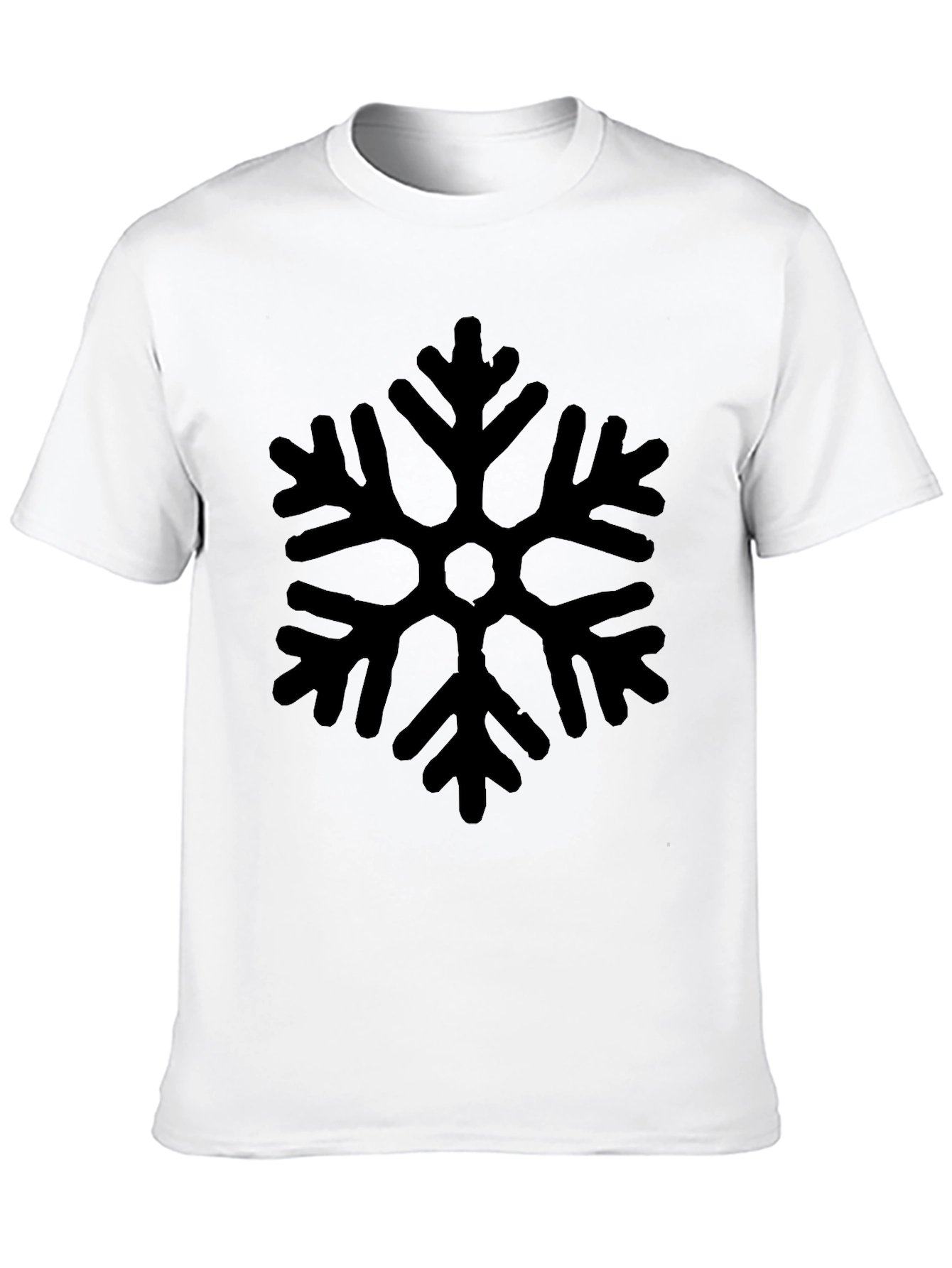 Black Snowflake Graphic Tee - Stylish Winter Apparel
