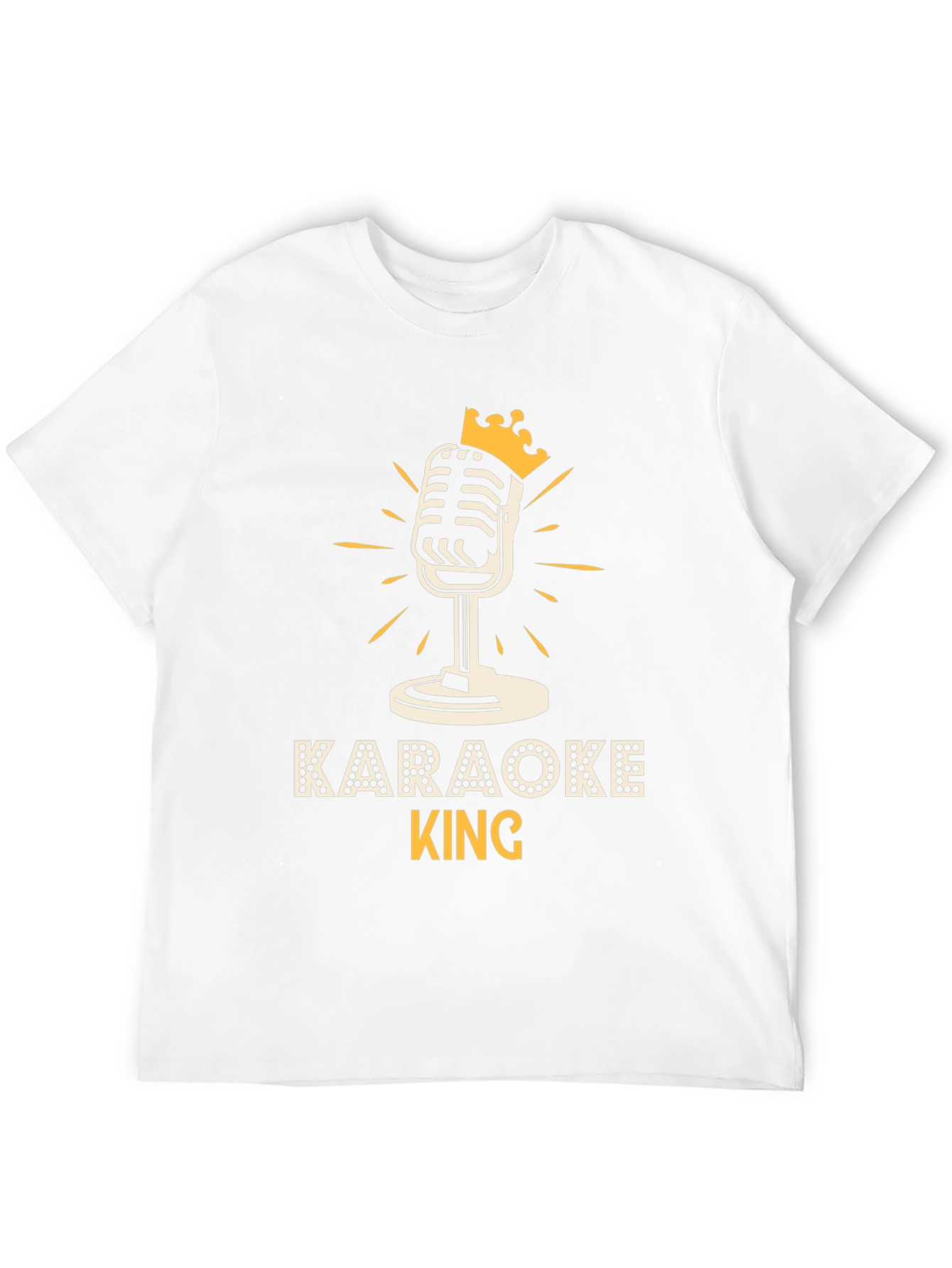 Karaoke King T-Shirt: Microphone Crown Graphic Tee