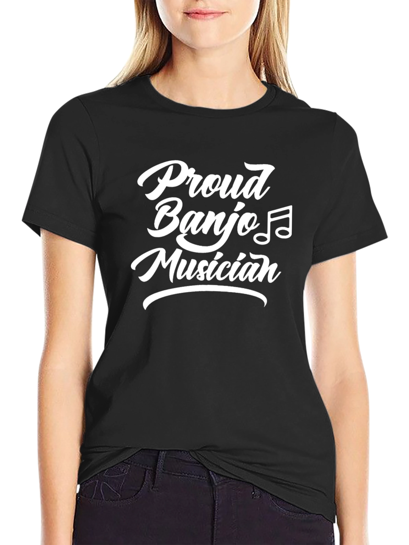 Proud Banjo Musician Black T-Shirt