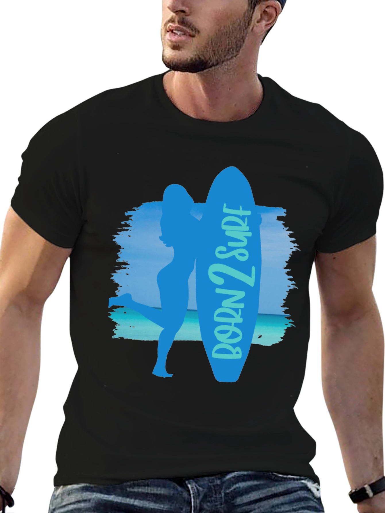 Born 2 Surf Graphic T-Shirt - Surfer Style