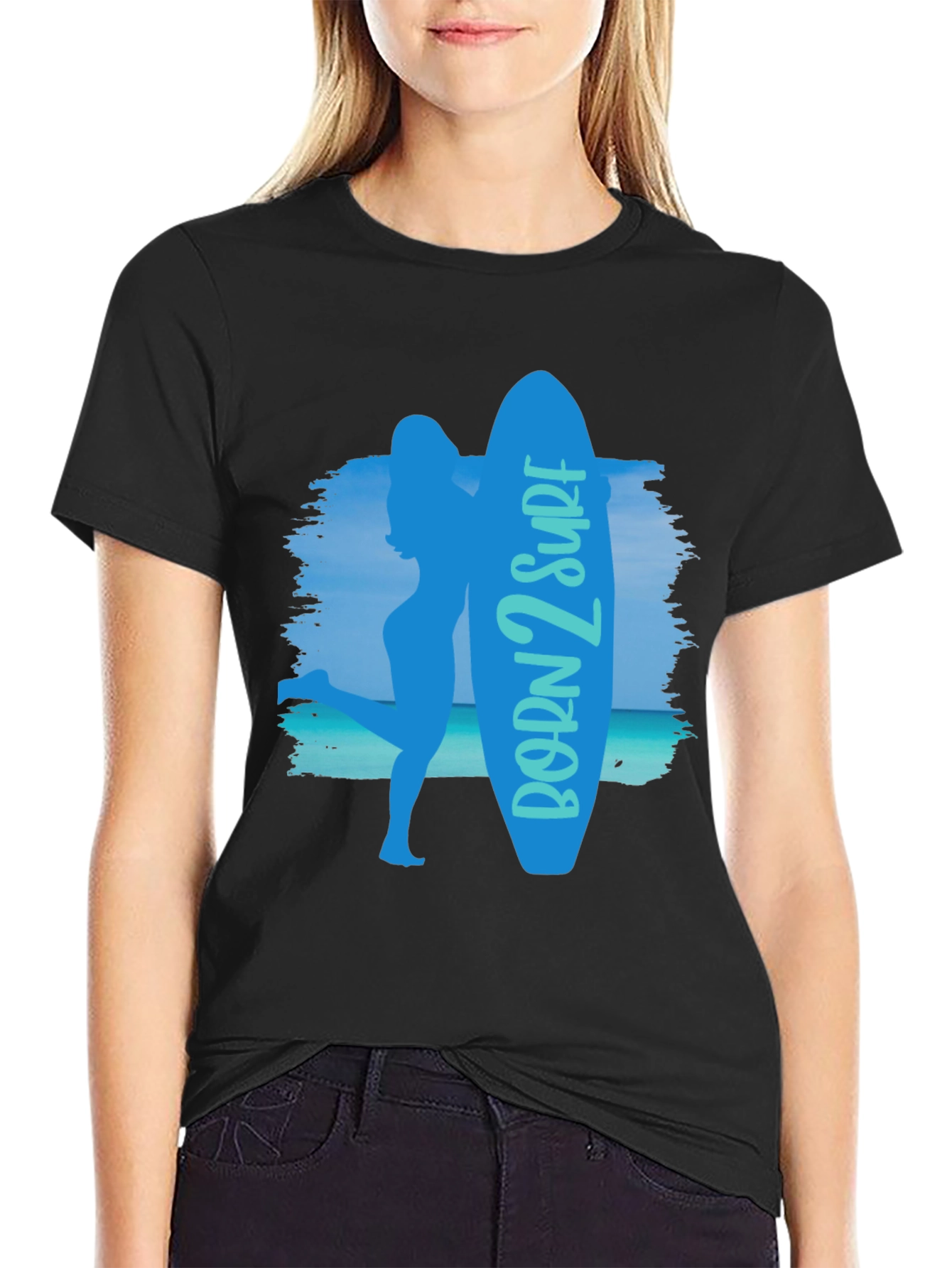 Born 2 Surf Graphic T-Shirt - Surfer Style