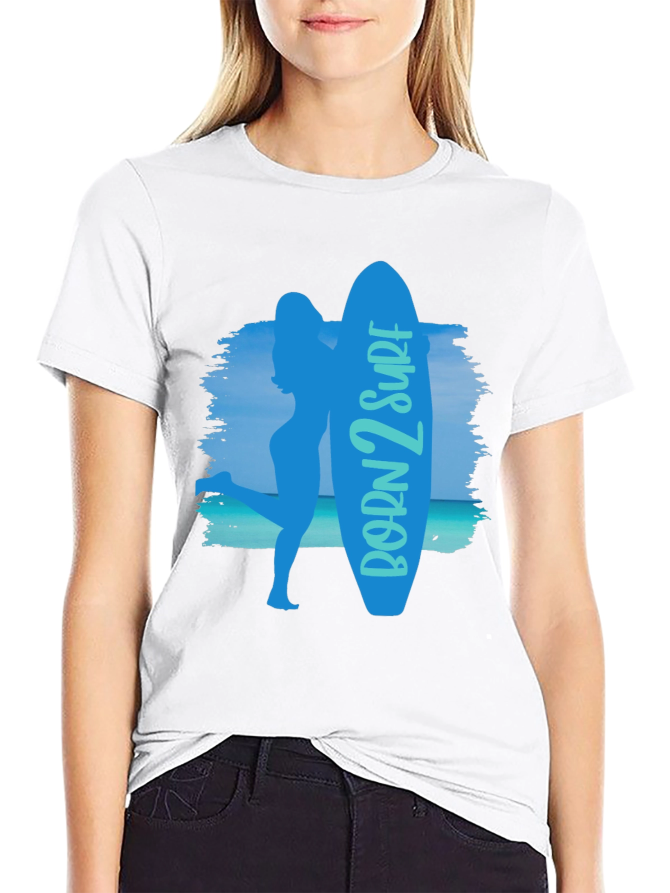 Born 2 Surf Graphic T-Shirt - Surfer Style