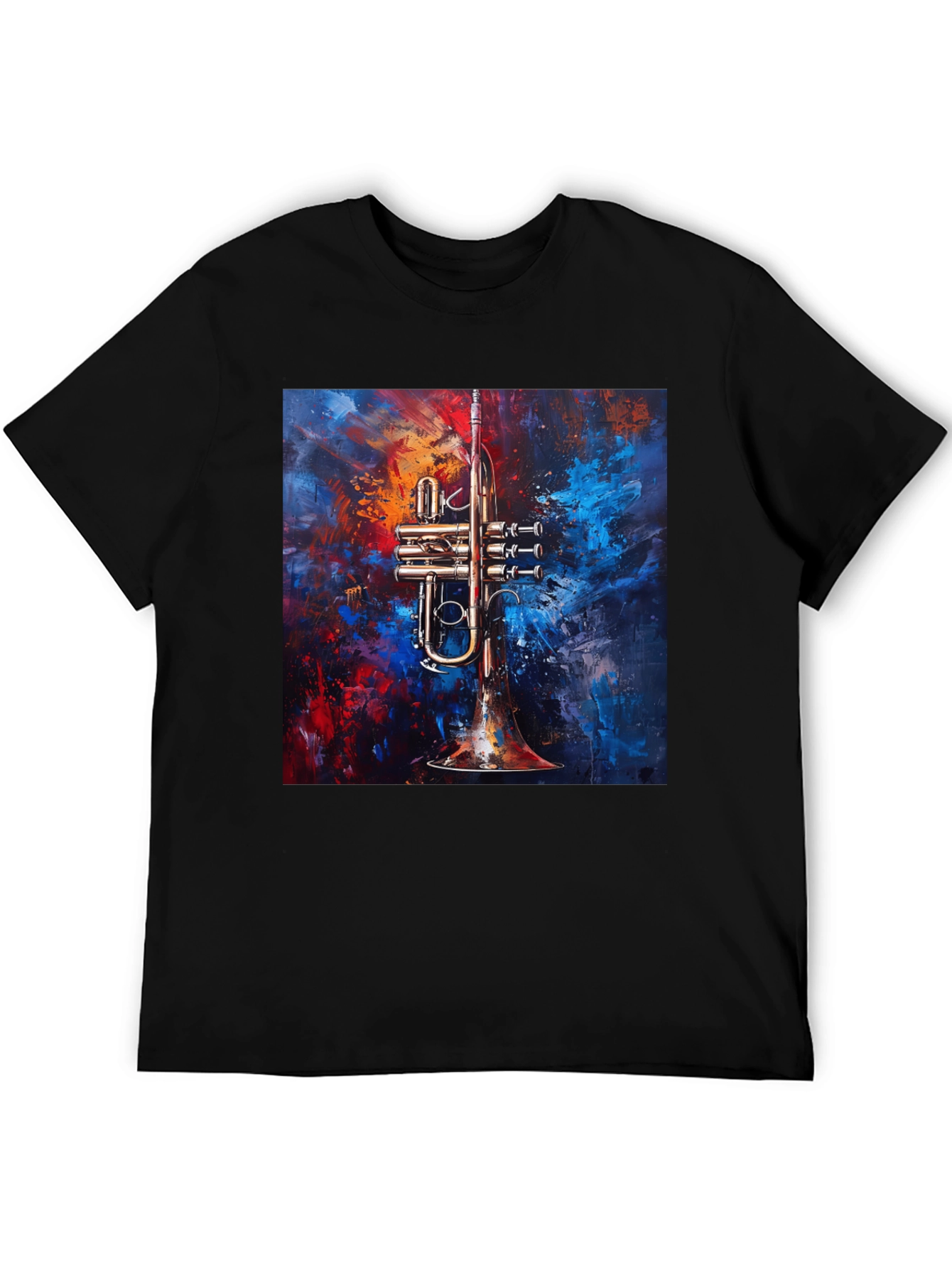 Abstract Trumpet Graphic T-Shirt