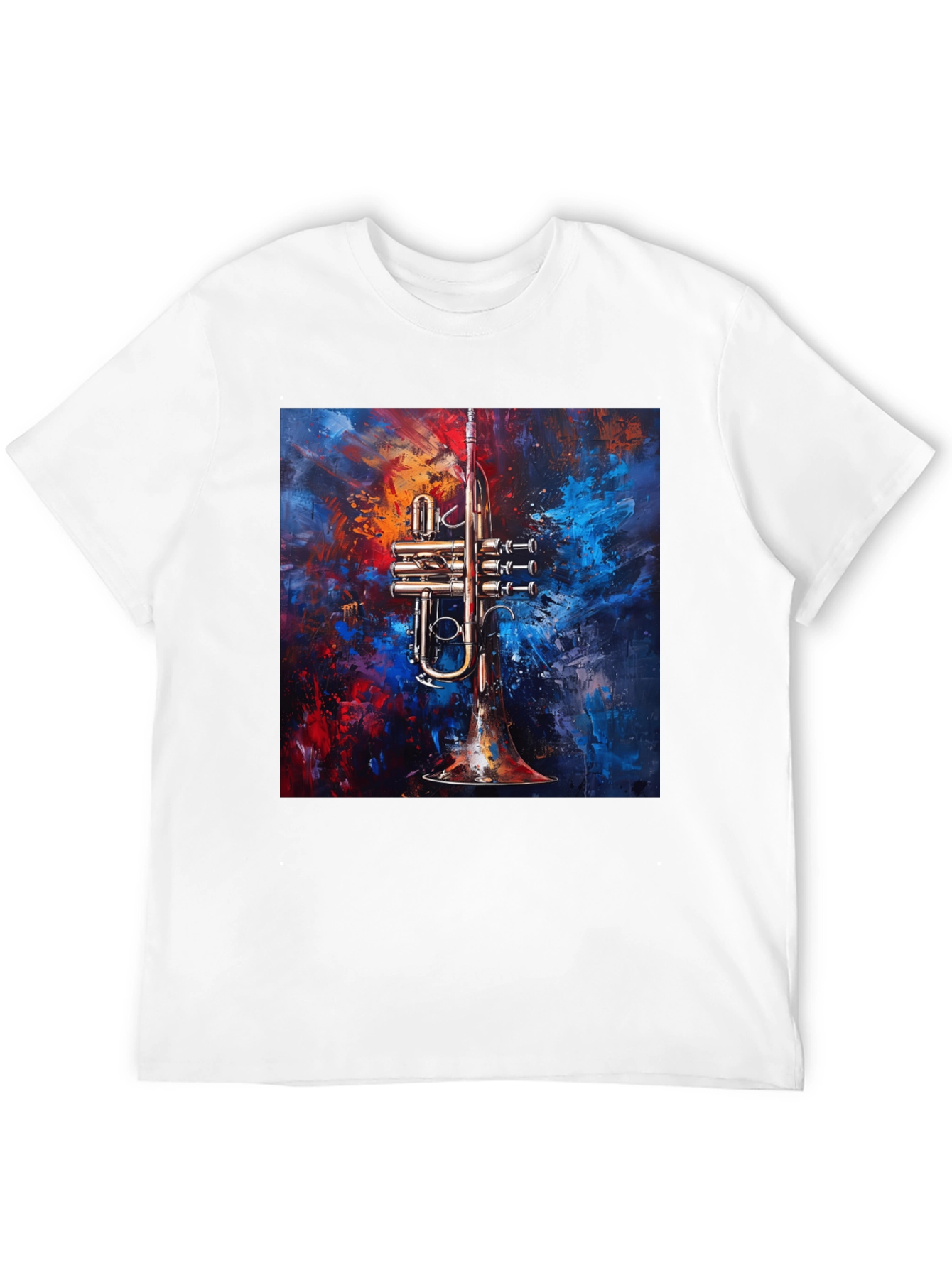 Abstract Trumpet Graphic T-Shirt