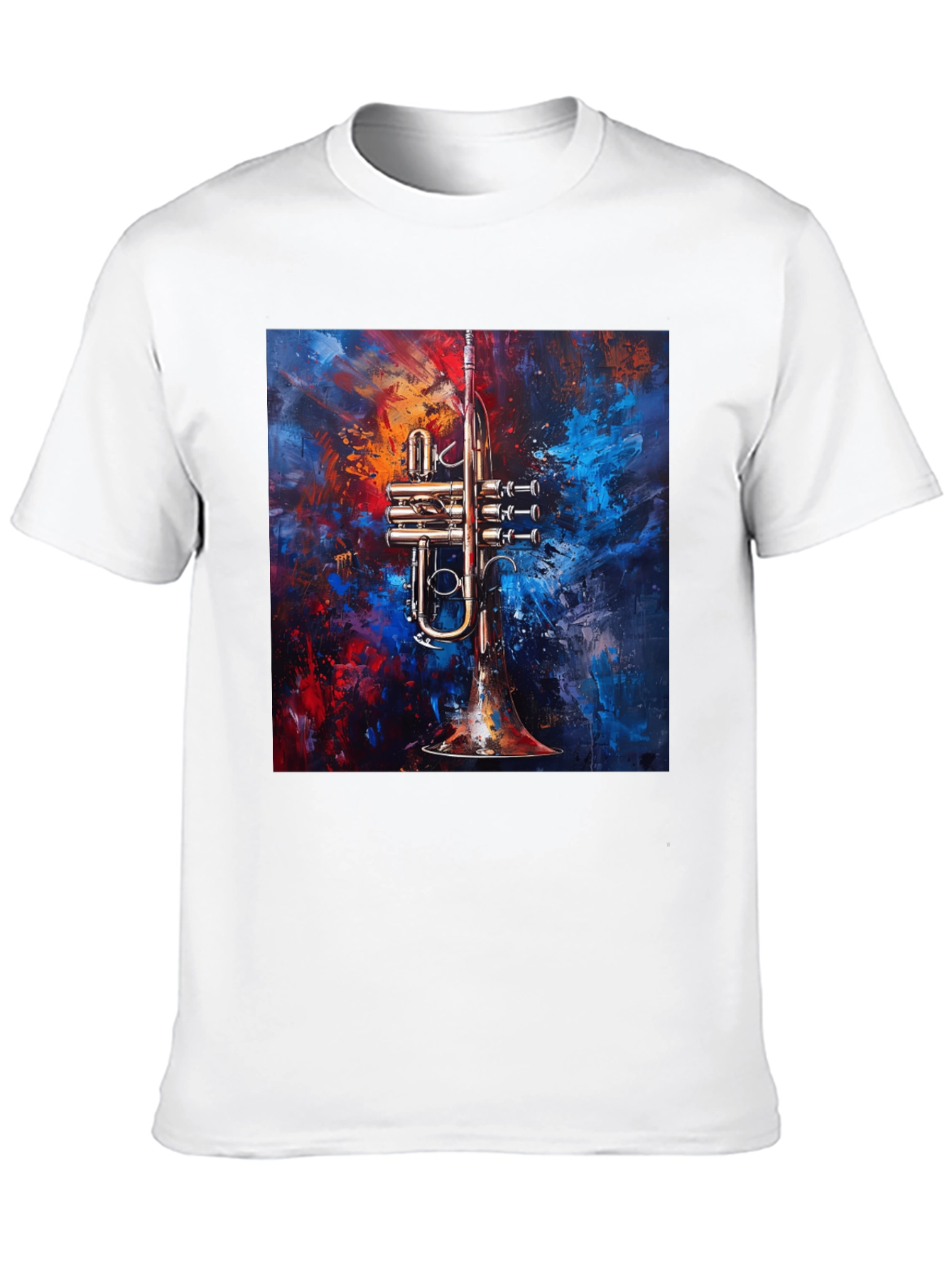 Abstract Trumpet Graphic T-Shirt