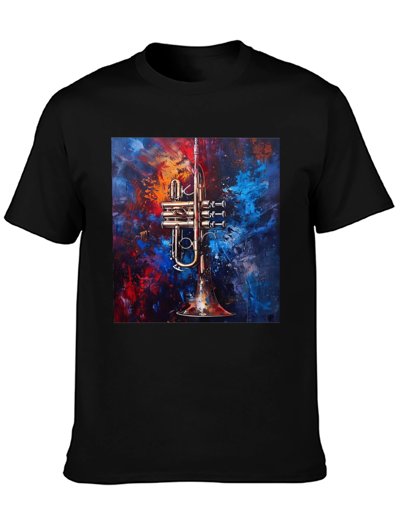 Abstract Trumpet Graphic T-Shirt