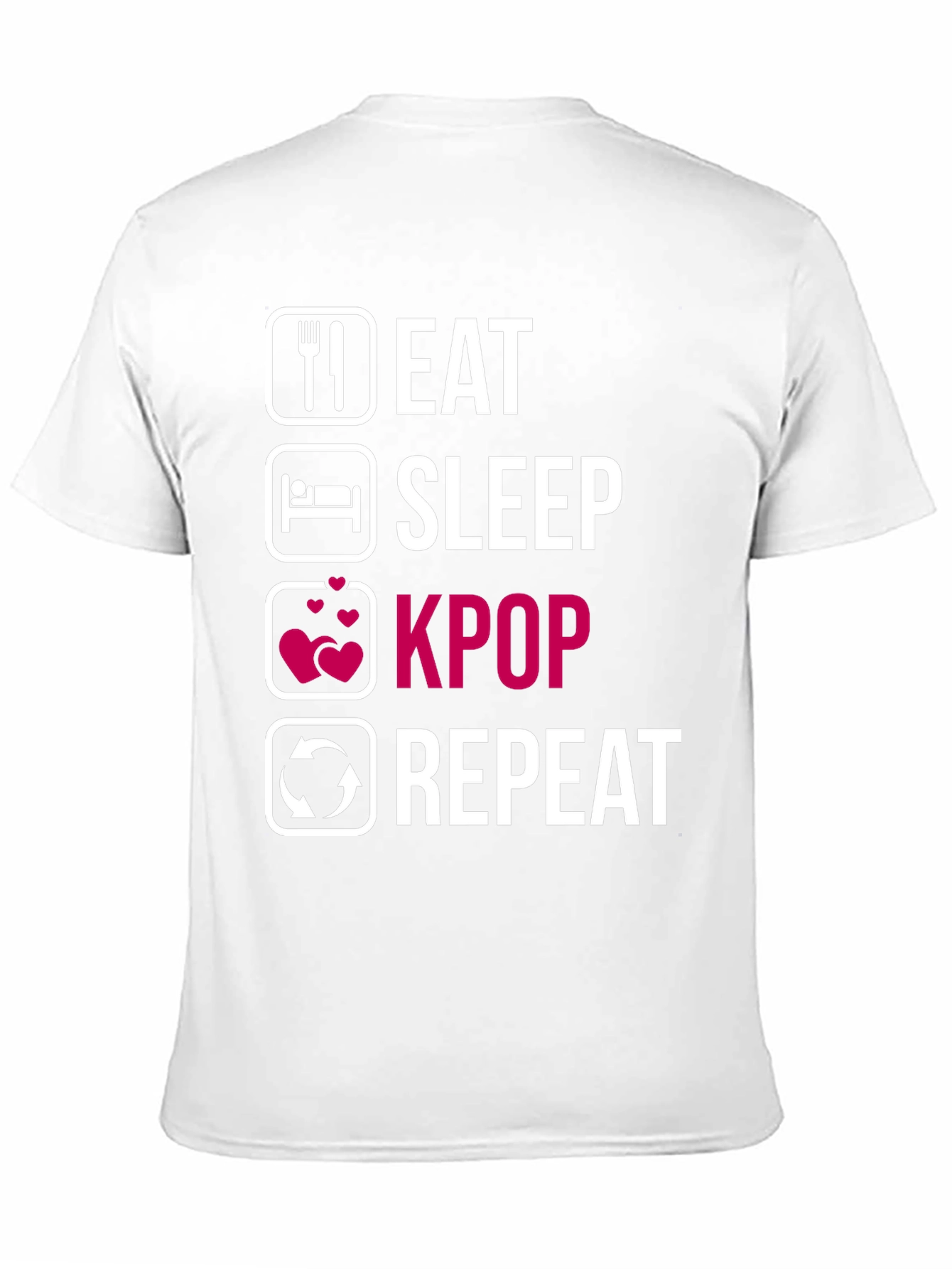 Eat Sleep Kpop Repeat Black T-Shirt