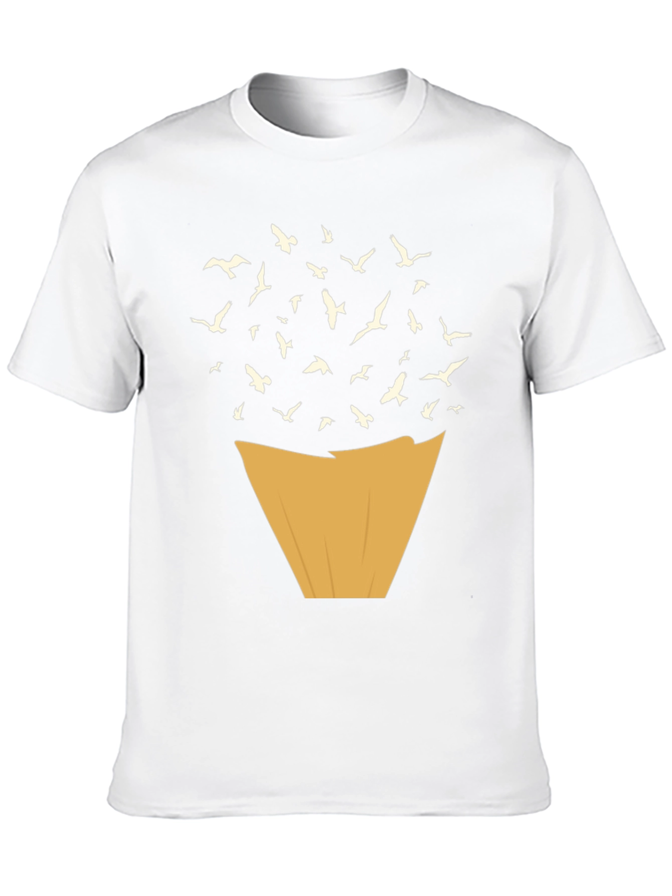 Abstract Bird Release Black T-Shirt