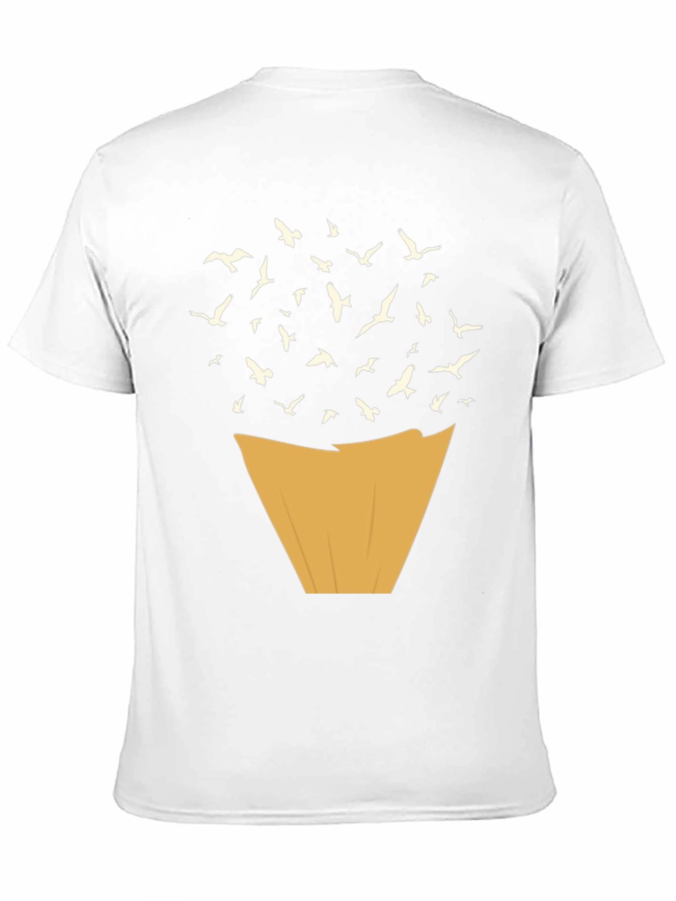 Abstract Bird Release Black T-Shirt