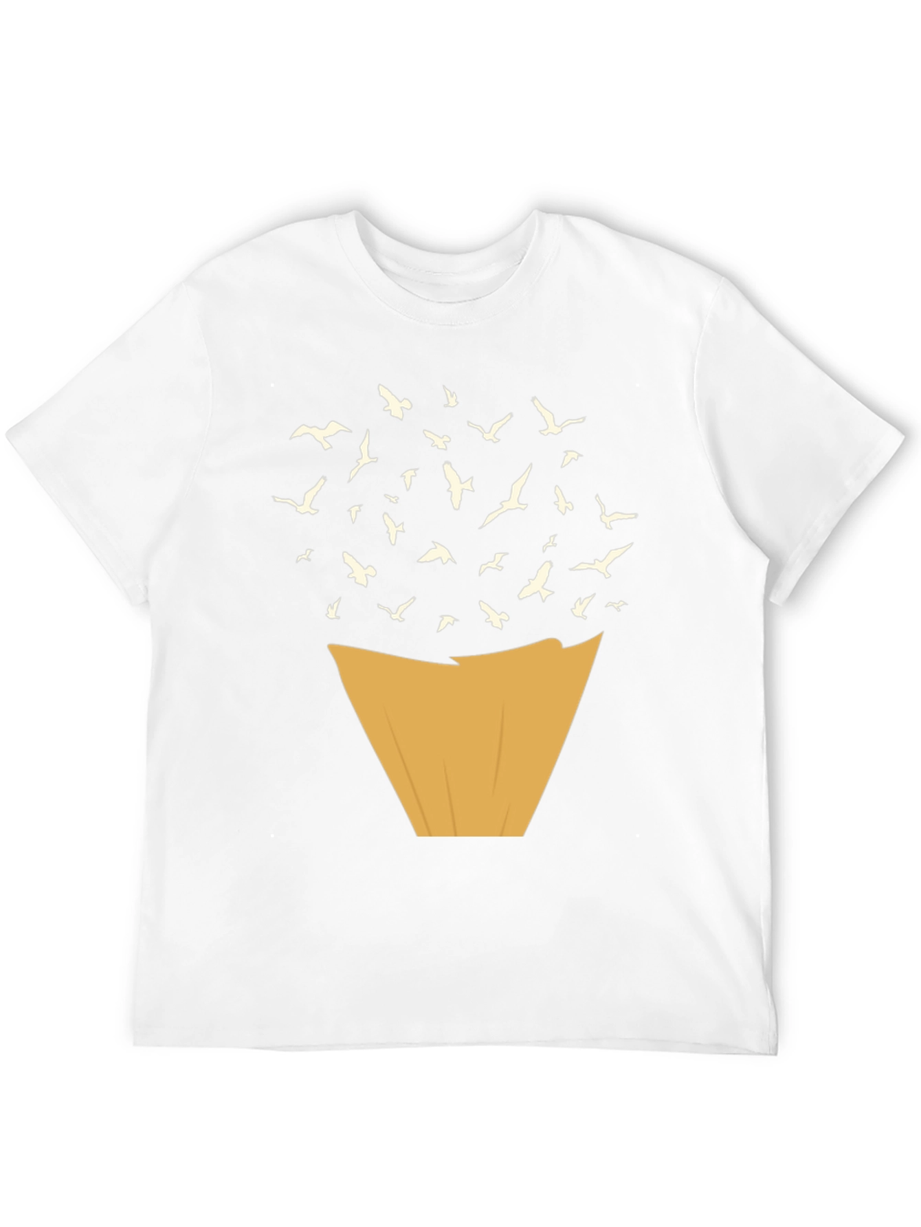 Abstract Bird Release Black T-Shirt