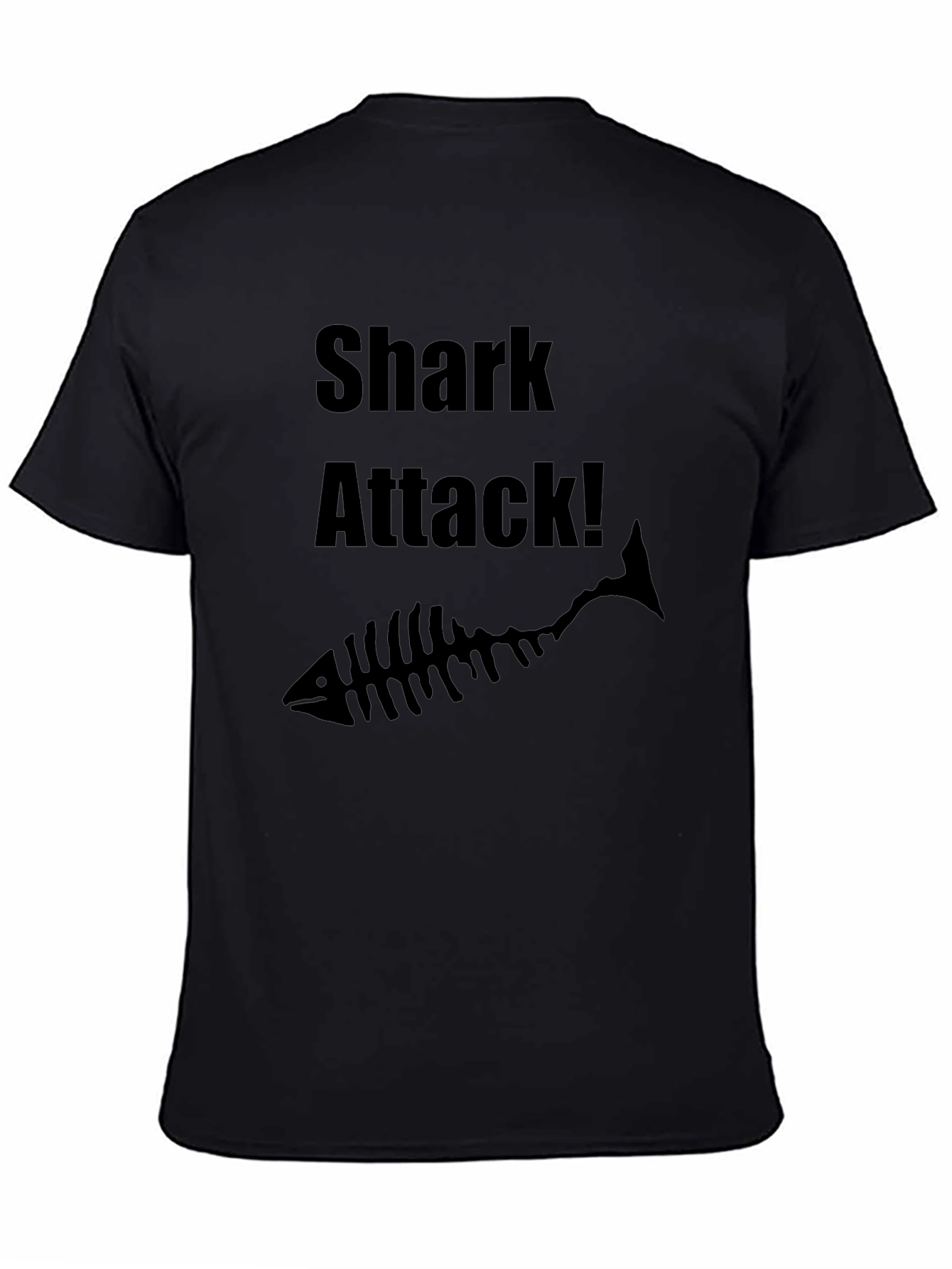Shark Attack Black Graphic Tee