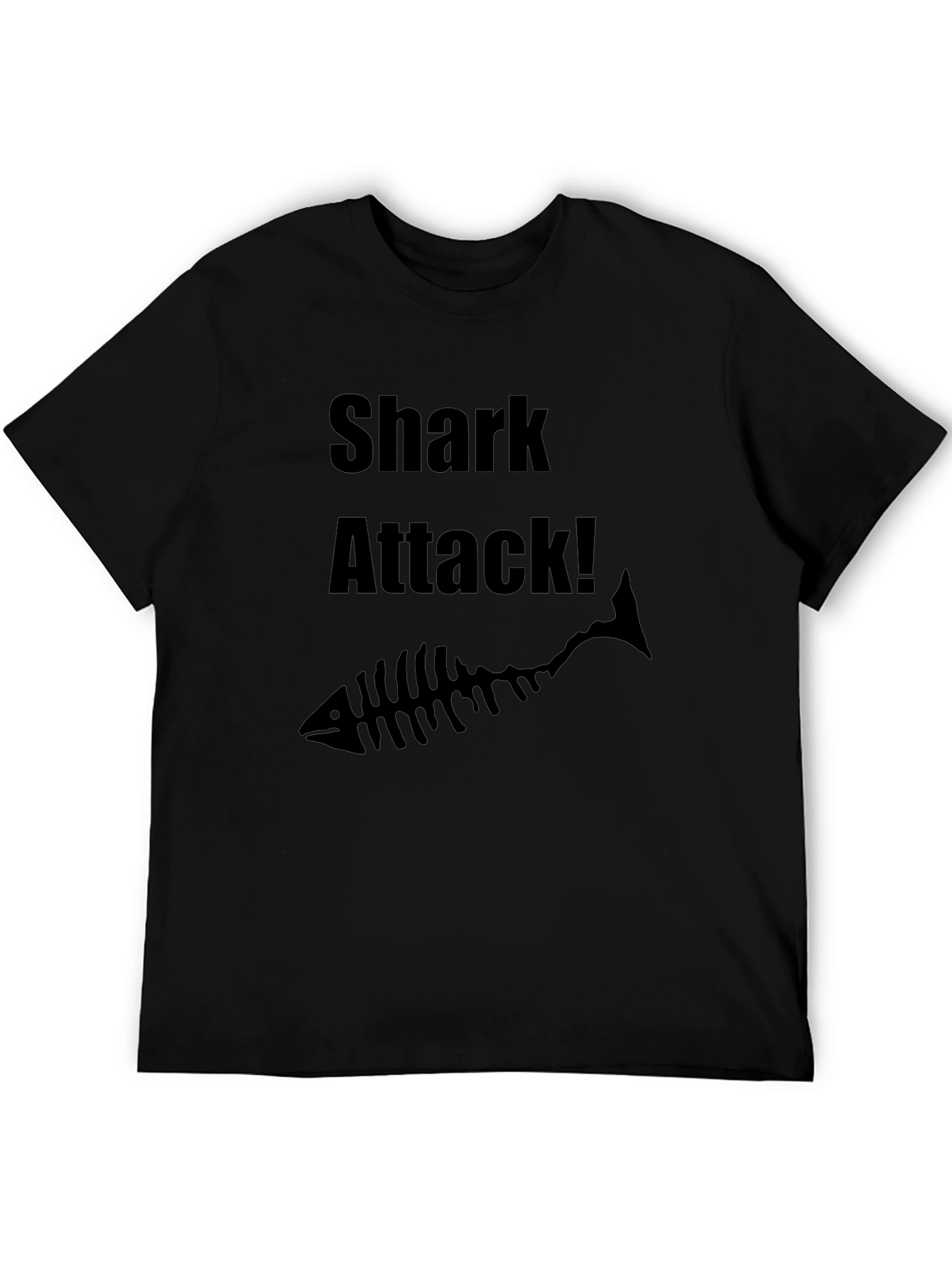 Shark Attack Black Graphic Tee