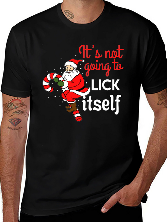 Funny Christmas Santa Candy Cane T-Shirt