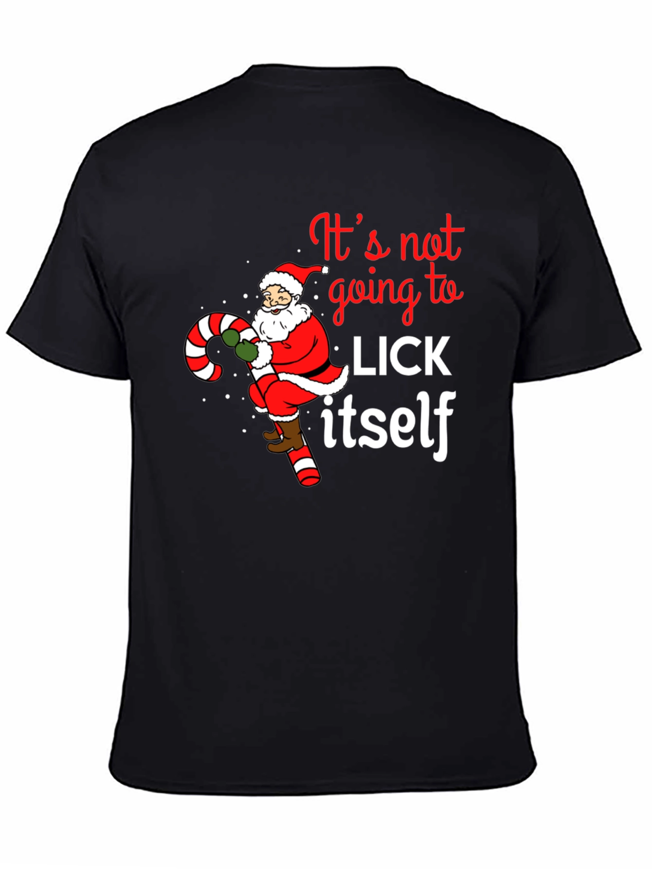 Funny Christmas Santa Candy Cane T-Shirt