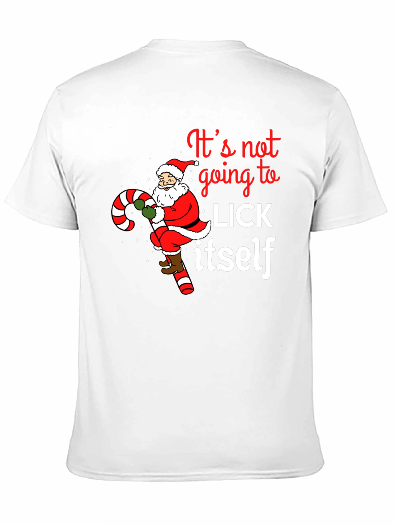 Funny Christmas Santa Candy Cane T-Shirt