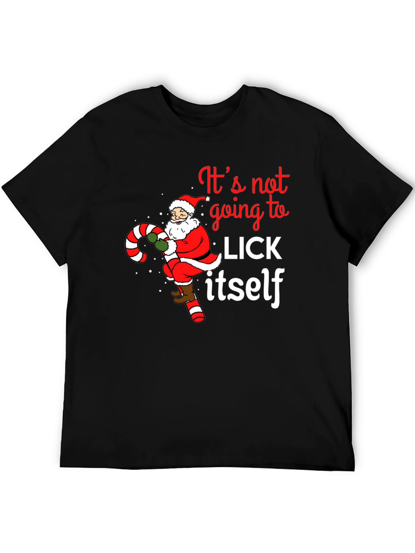 Funny Christmas Santa Candy Cane T-Shirt