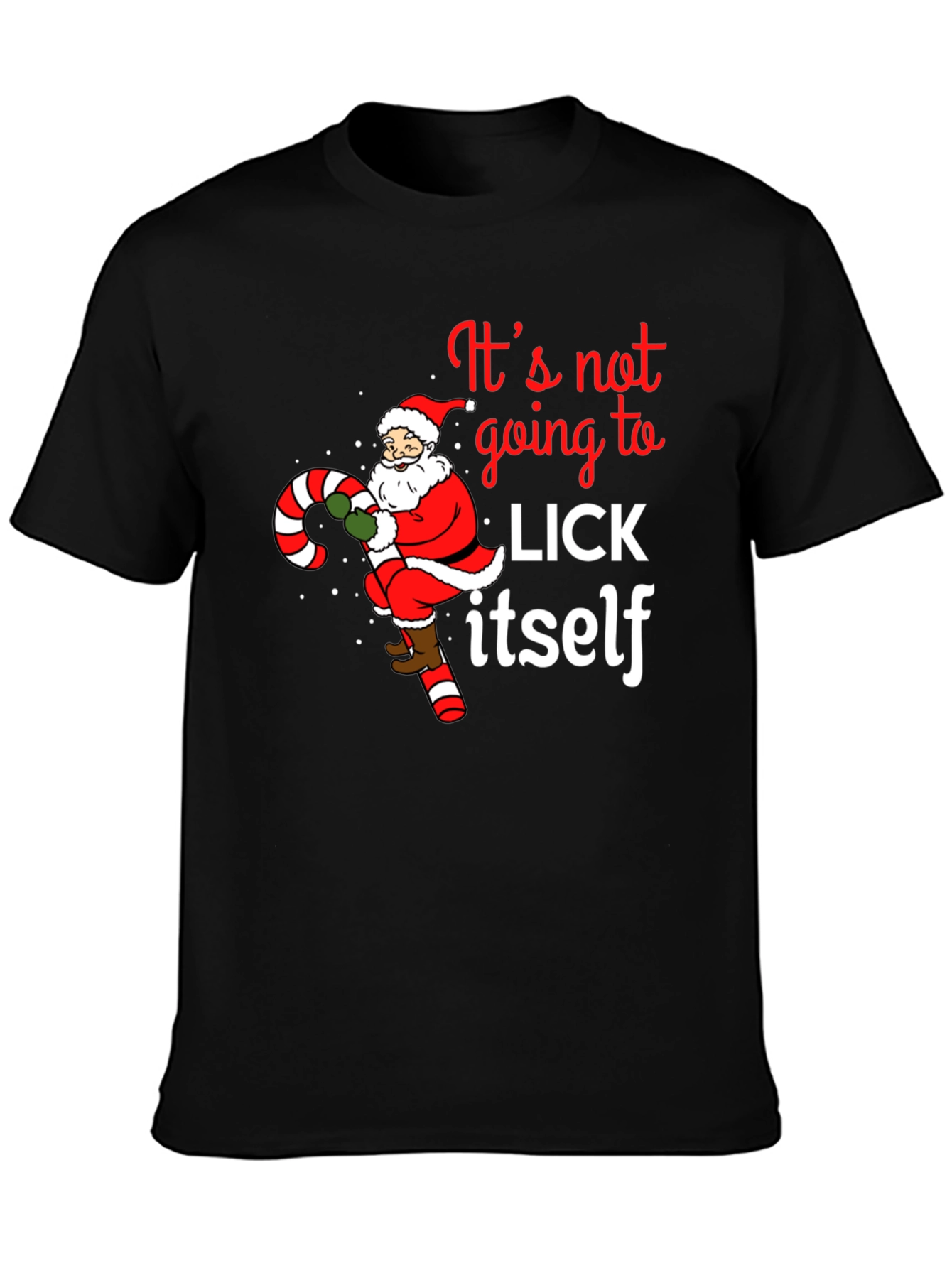 Funny Christmas Santa Candy Cane T-Shirt