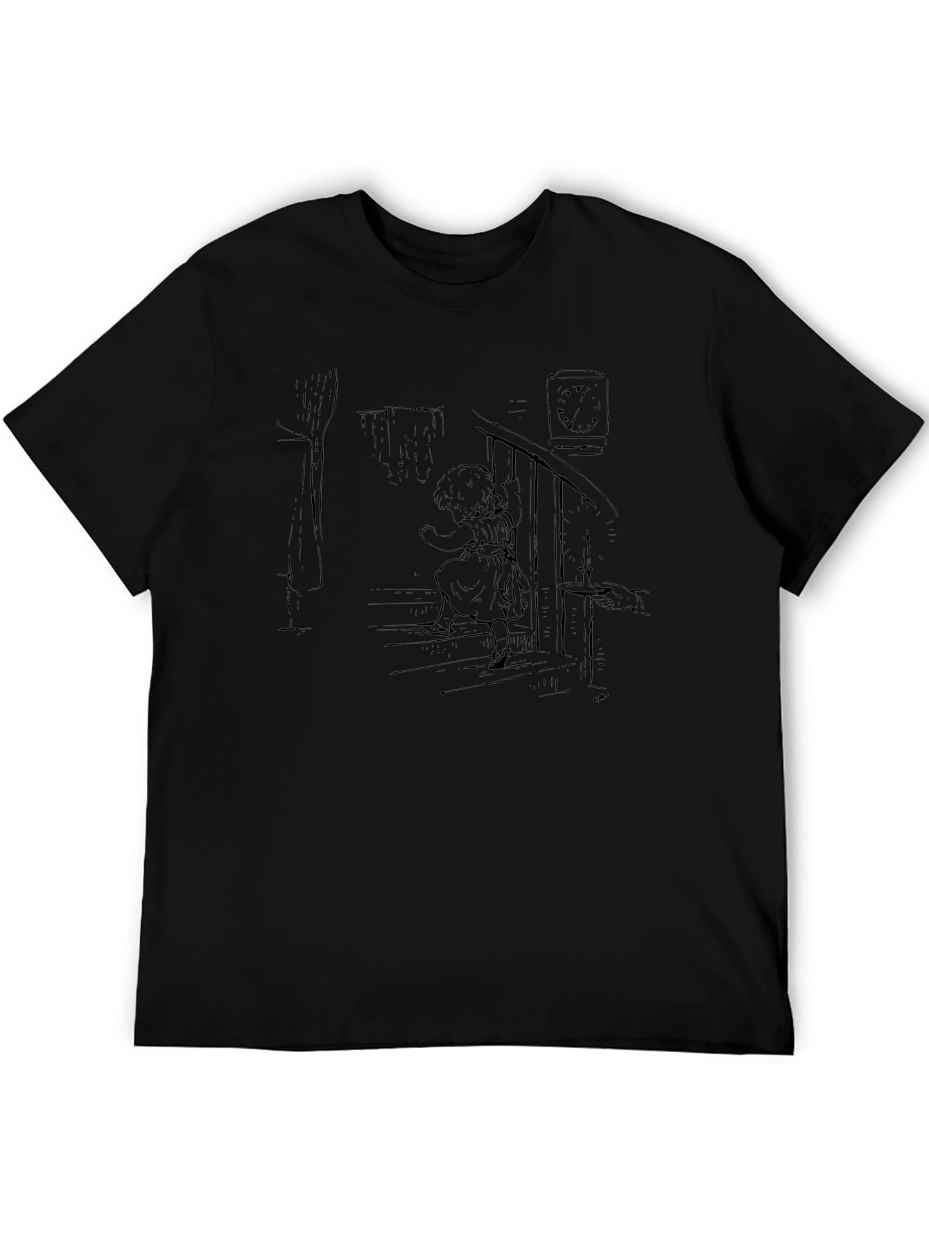 Girl on Stairs Graphic Tee