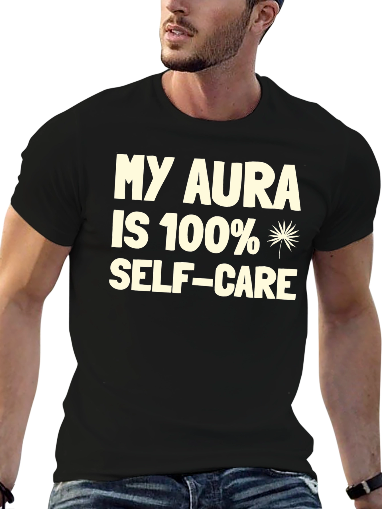 My Aura Self-Care Black Graphic T-Shirt