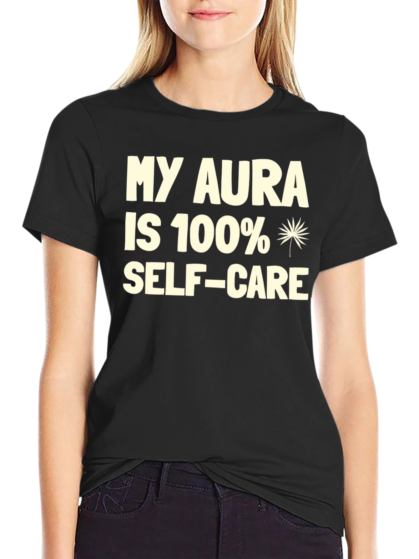 My Aura Self-Care Black Graphic T-Shirt