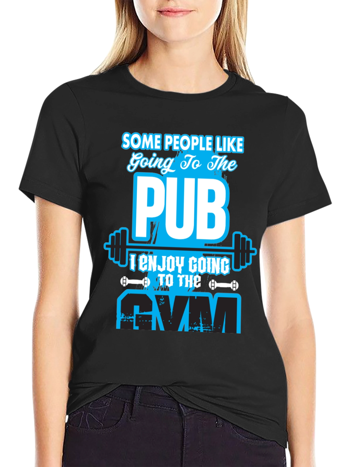 Gym vs Pub Funny Workout T-Shirt