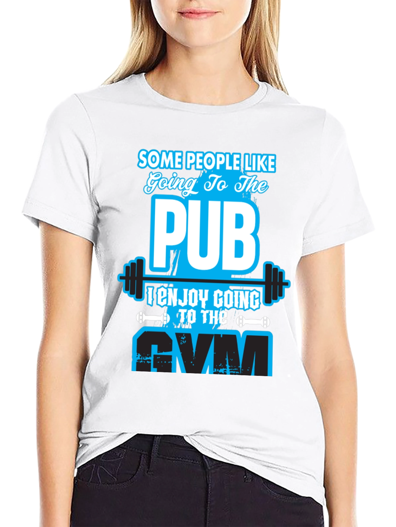 Gym vs Pub Funny Workout T-Shirt