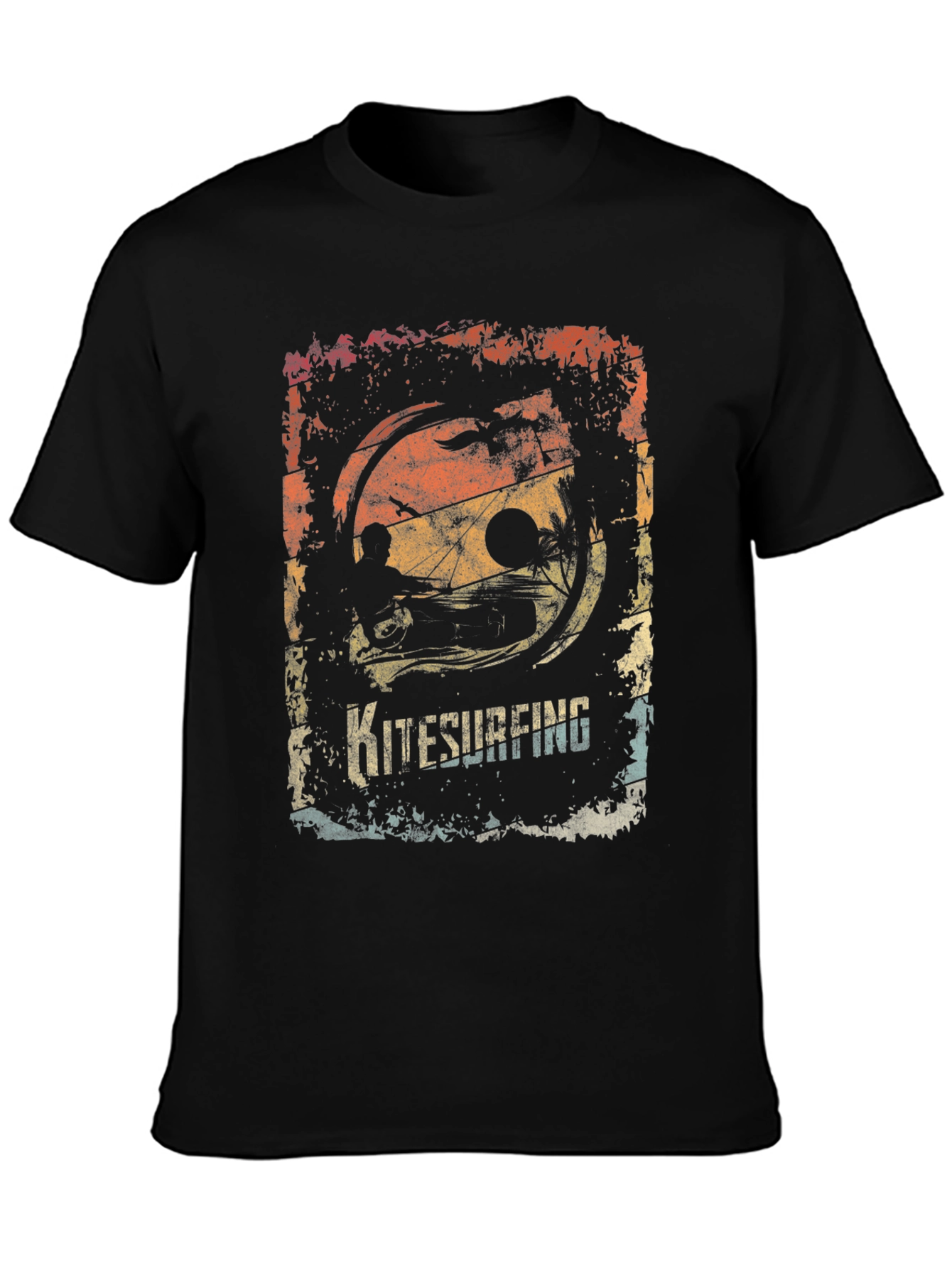 Kitesurfing Retro Graphic T-Shirt