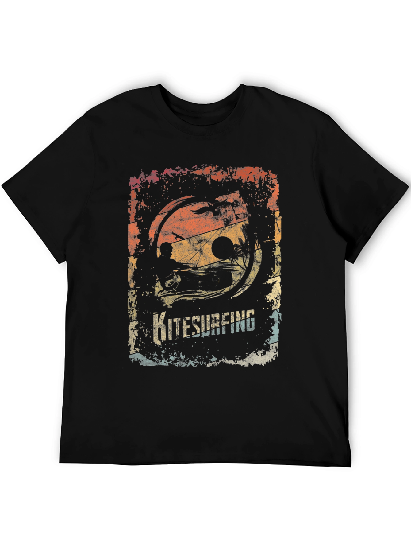 Kitesurfing Retro Graphic T-Shirt