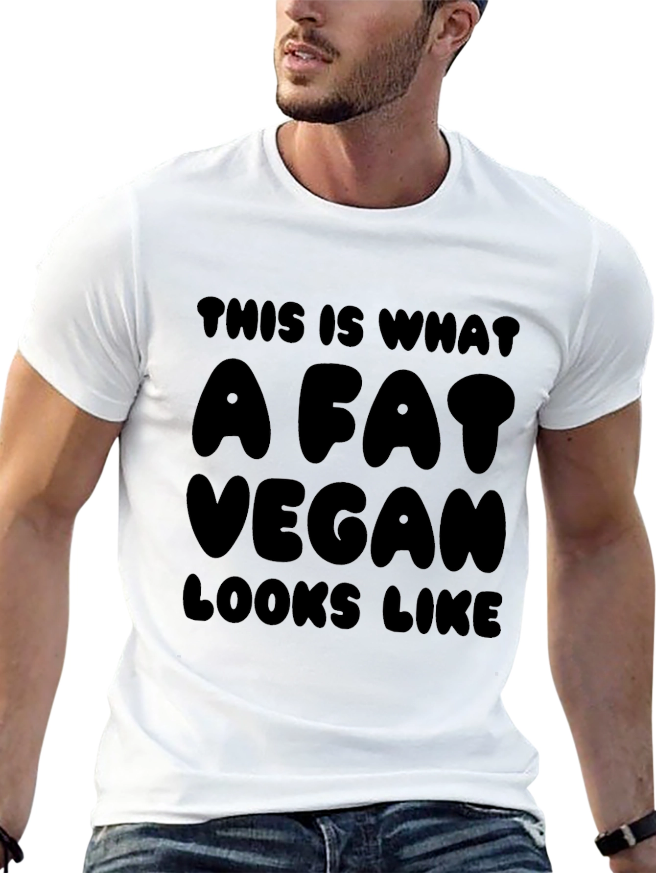 Fat Vegan T-Shirt - Unisex Black Tee