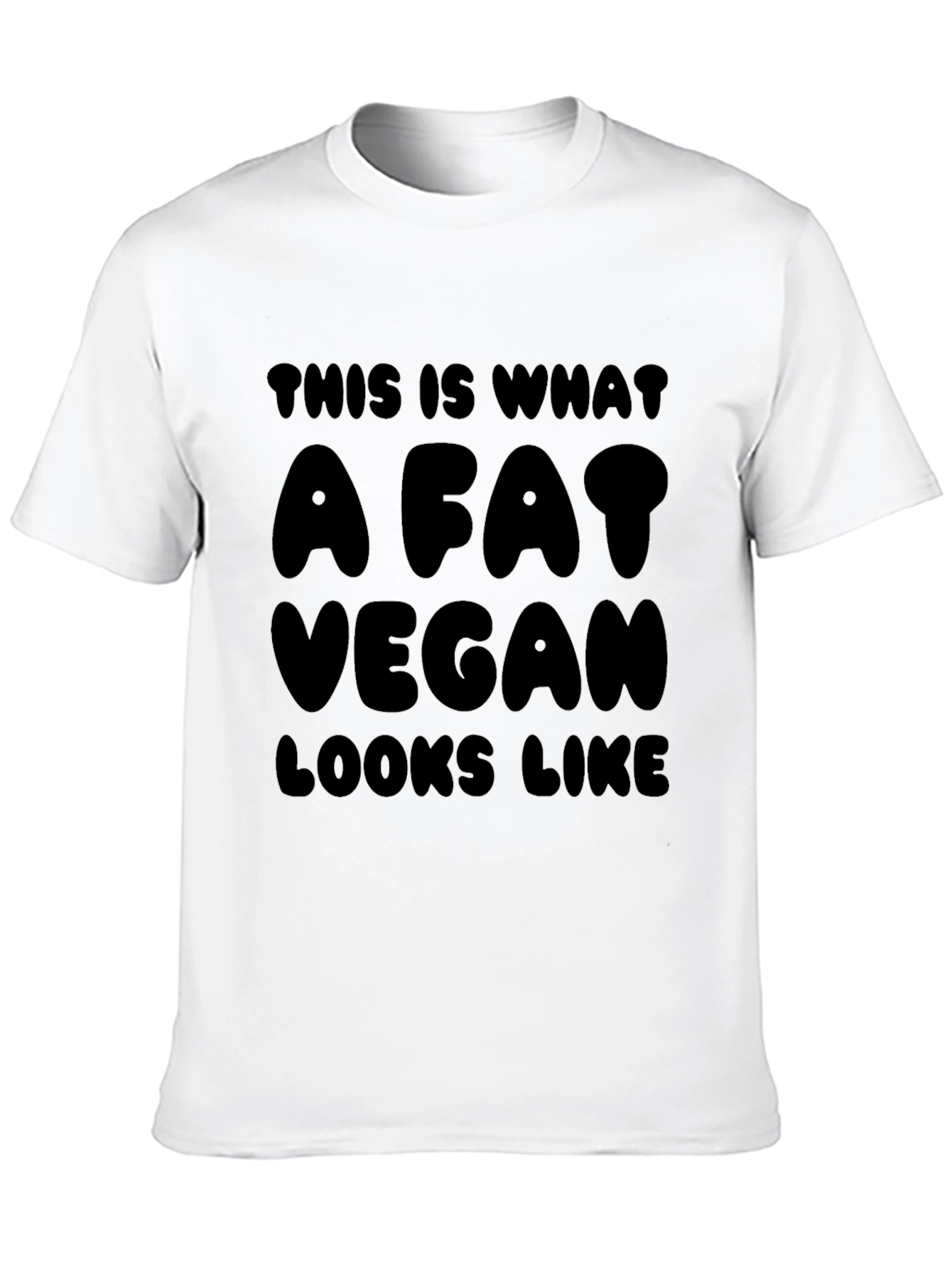 Fat Vegan T-Shirt - Unisex Black Tee