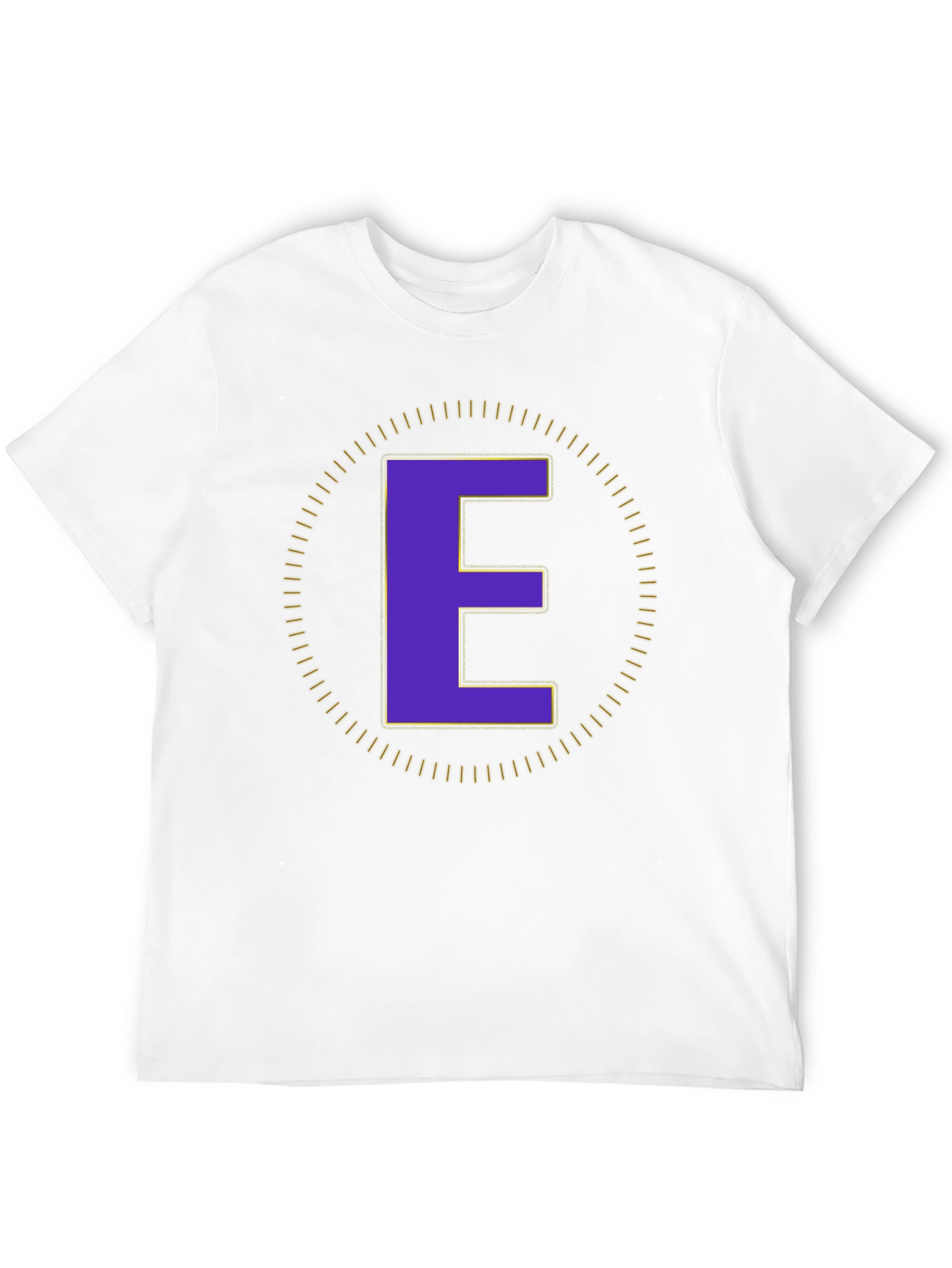Letter E Graphic Tee - Black Unisex T-Shirt
