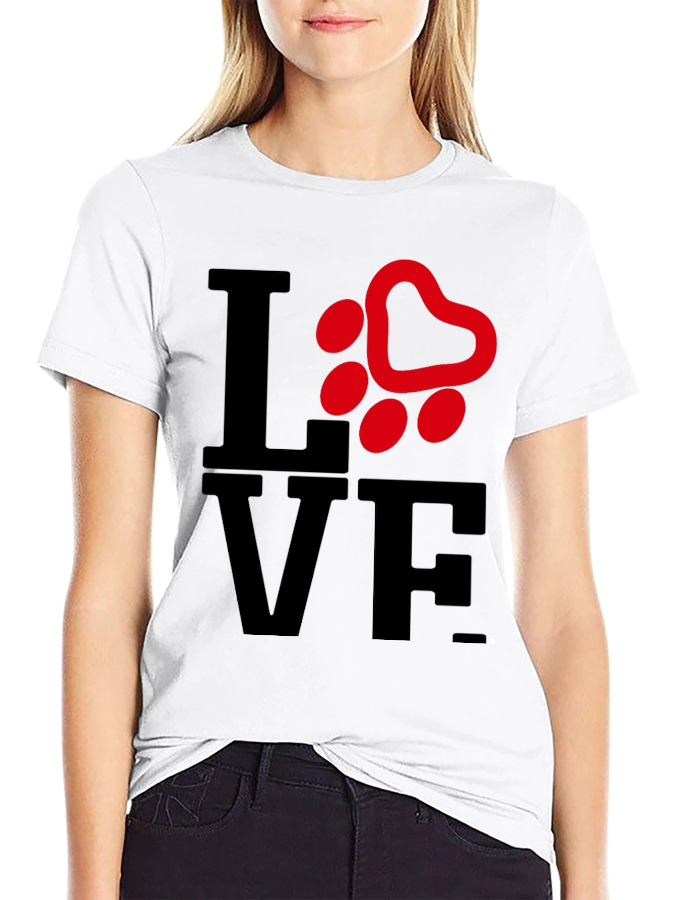 Love Paw Print Graphic Tee - Unisex