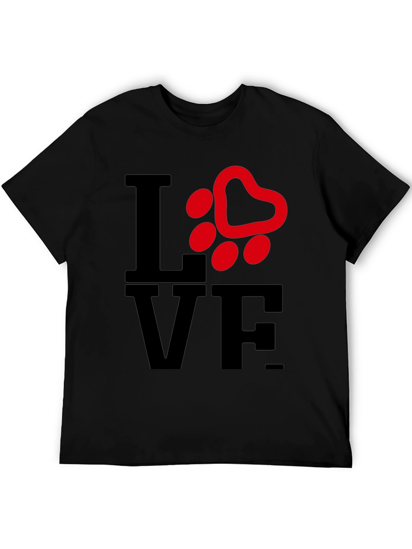 Love Paw Print Graphic Tee - Unisex