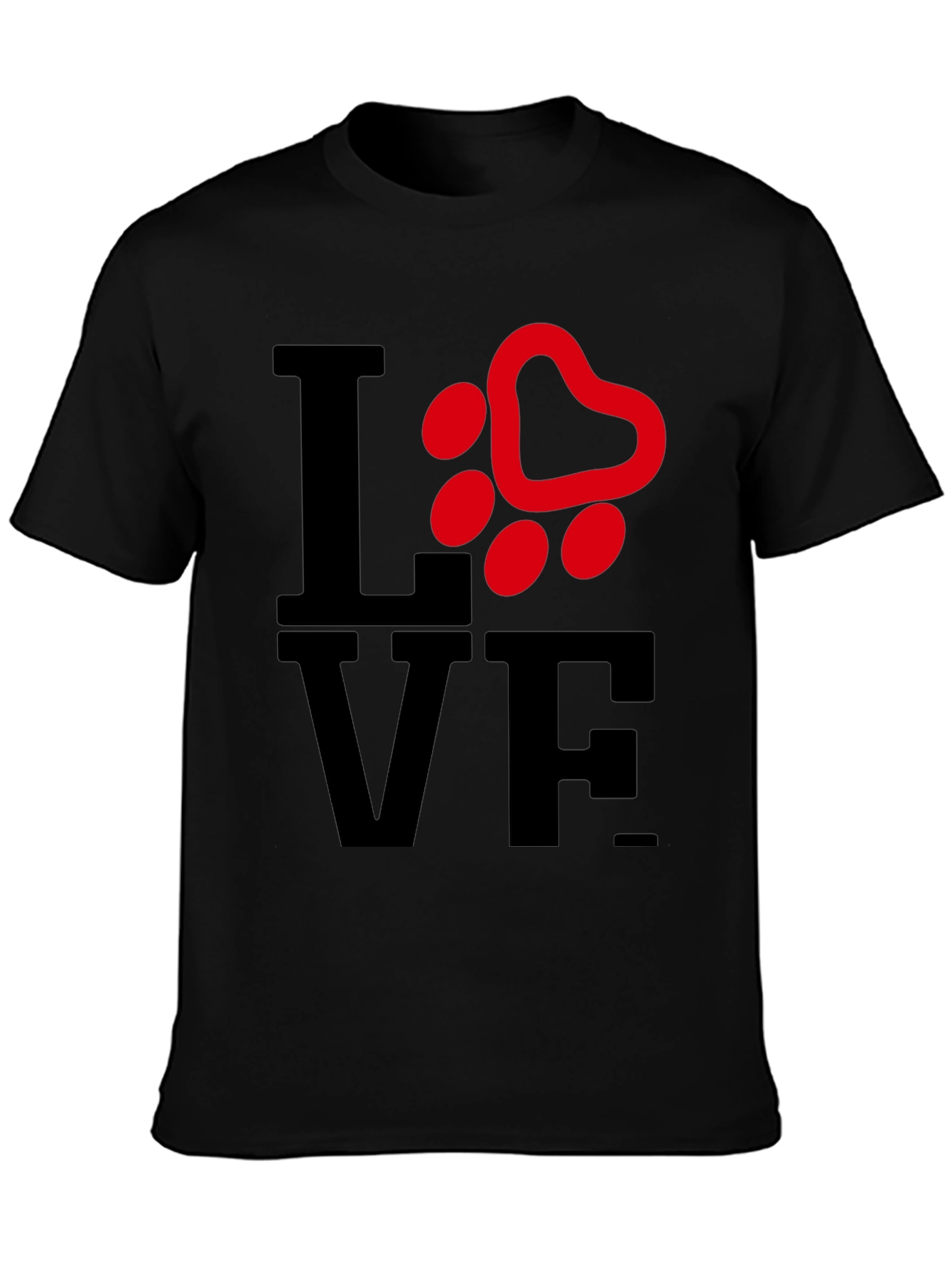 Love Paw Print Graphic Tee - Unisex