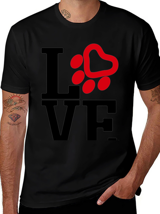 Love Paw Print Graphic Tee - Unisex