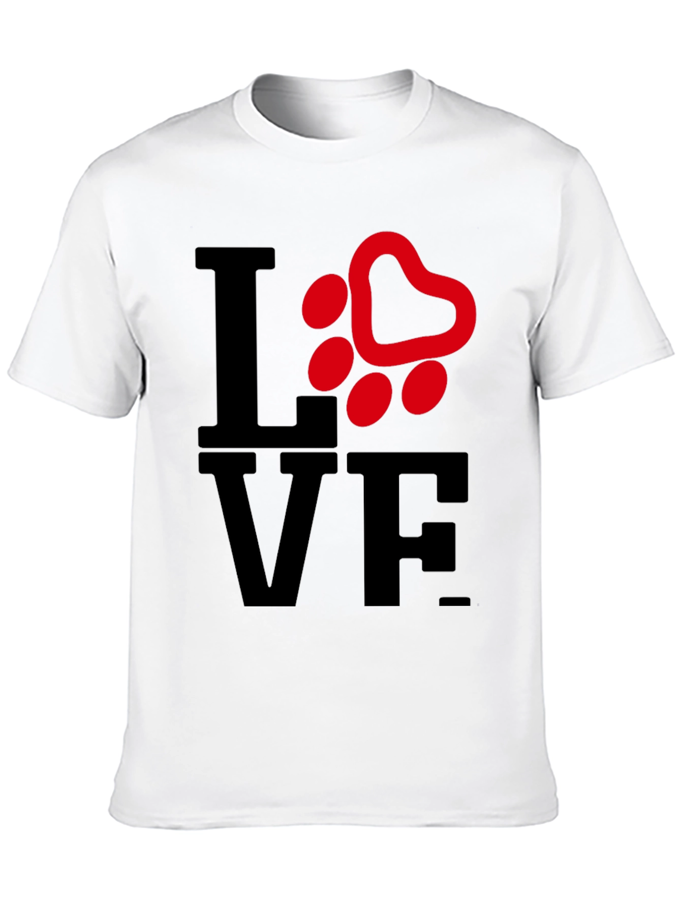 Love Paw Print Graphic Tee - Unisex