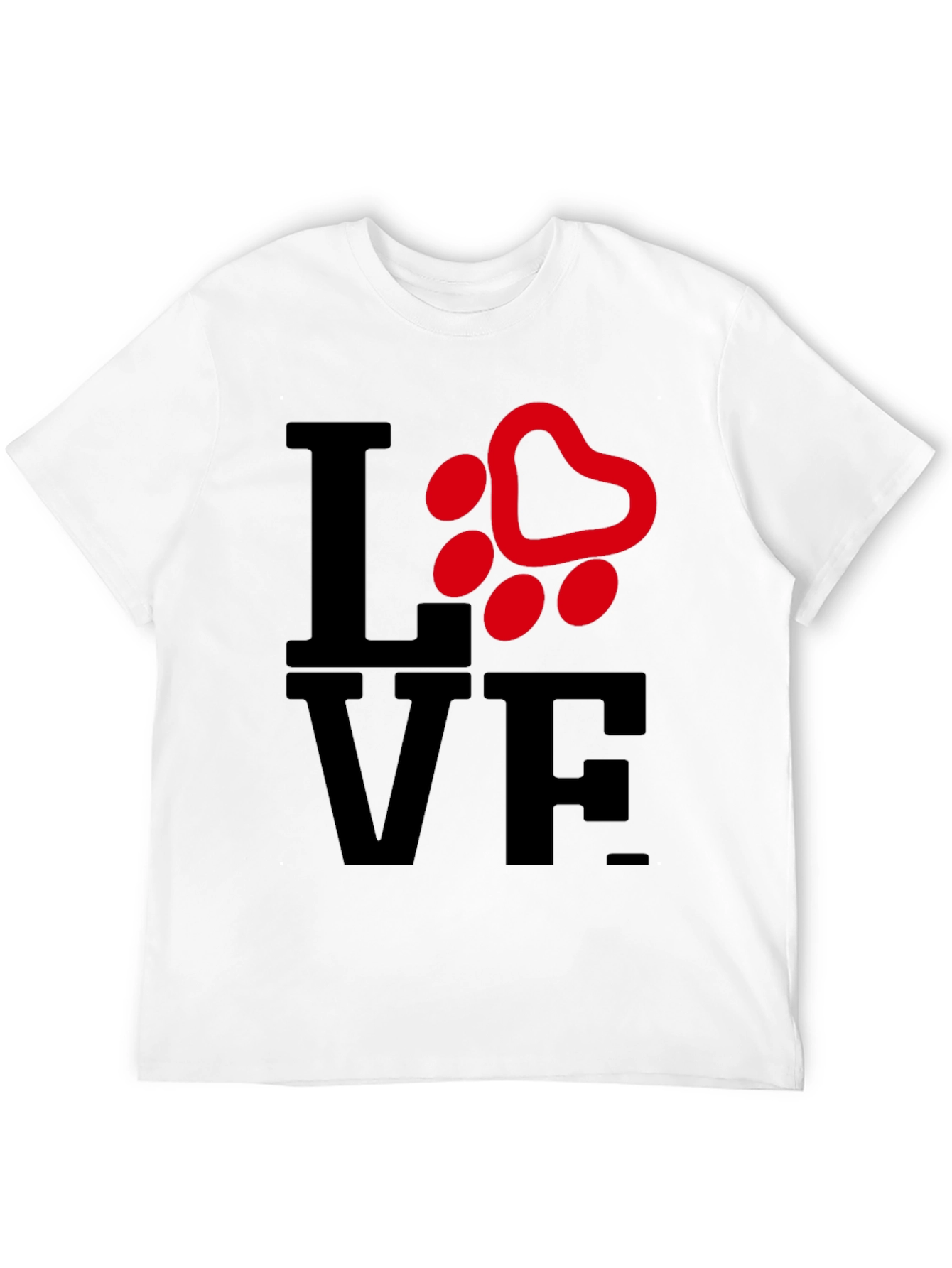 Love Paw Print Graphic Tee - Unisex