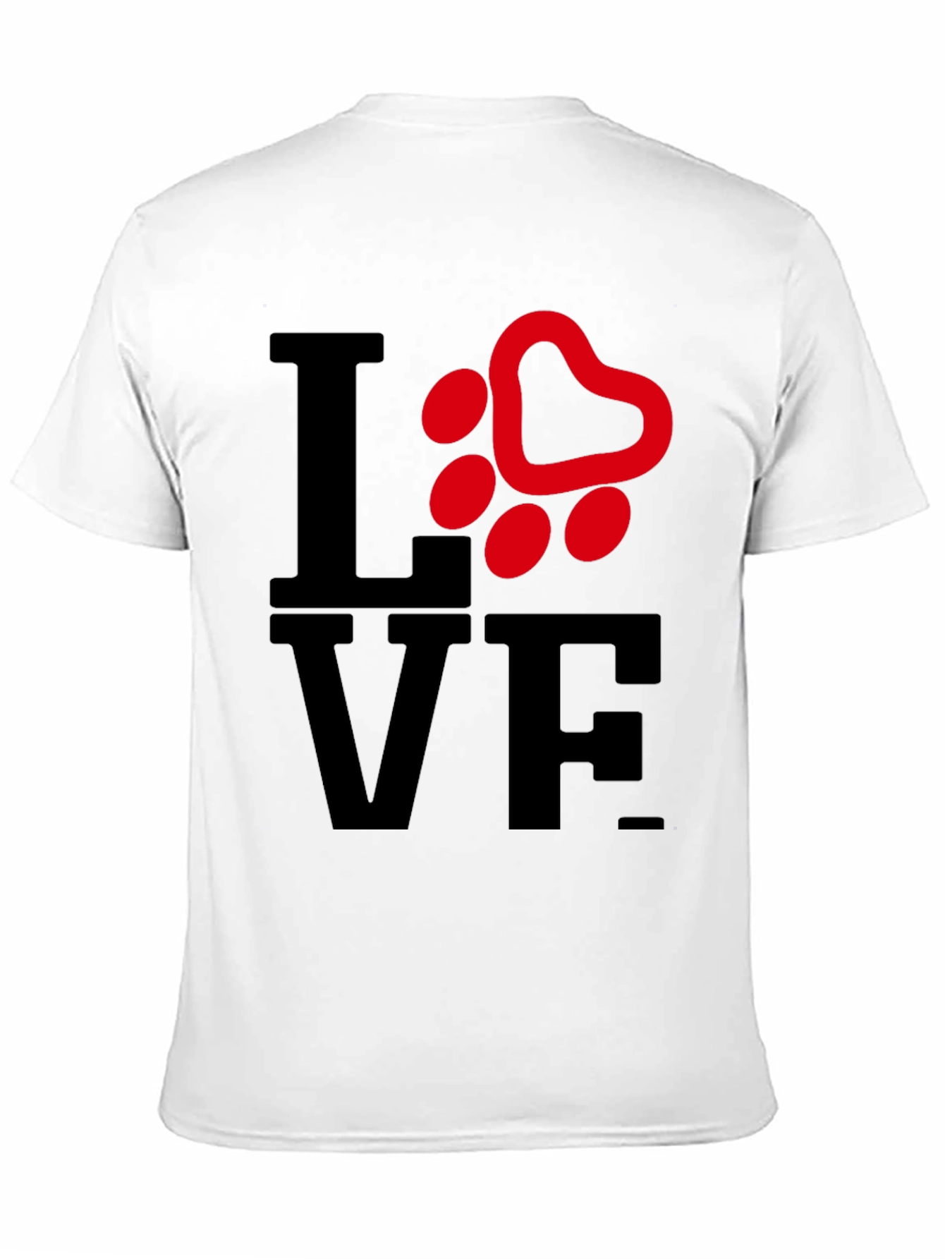 Love Paw Print Graphic Tee - Unisex