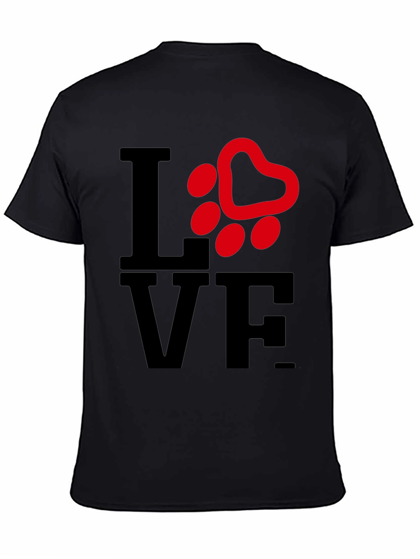 Love Paw Print Graphic Tee - Unisex