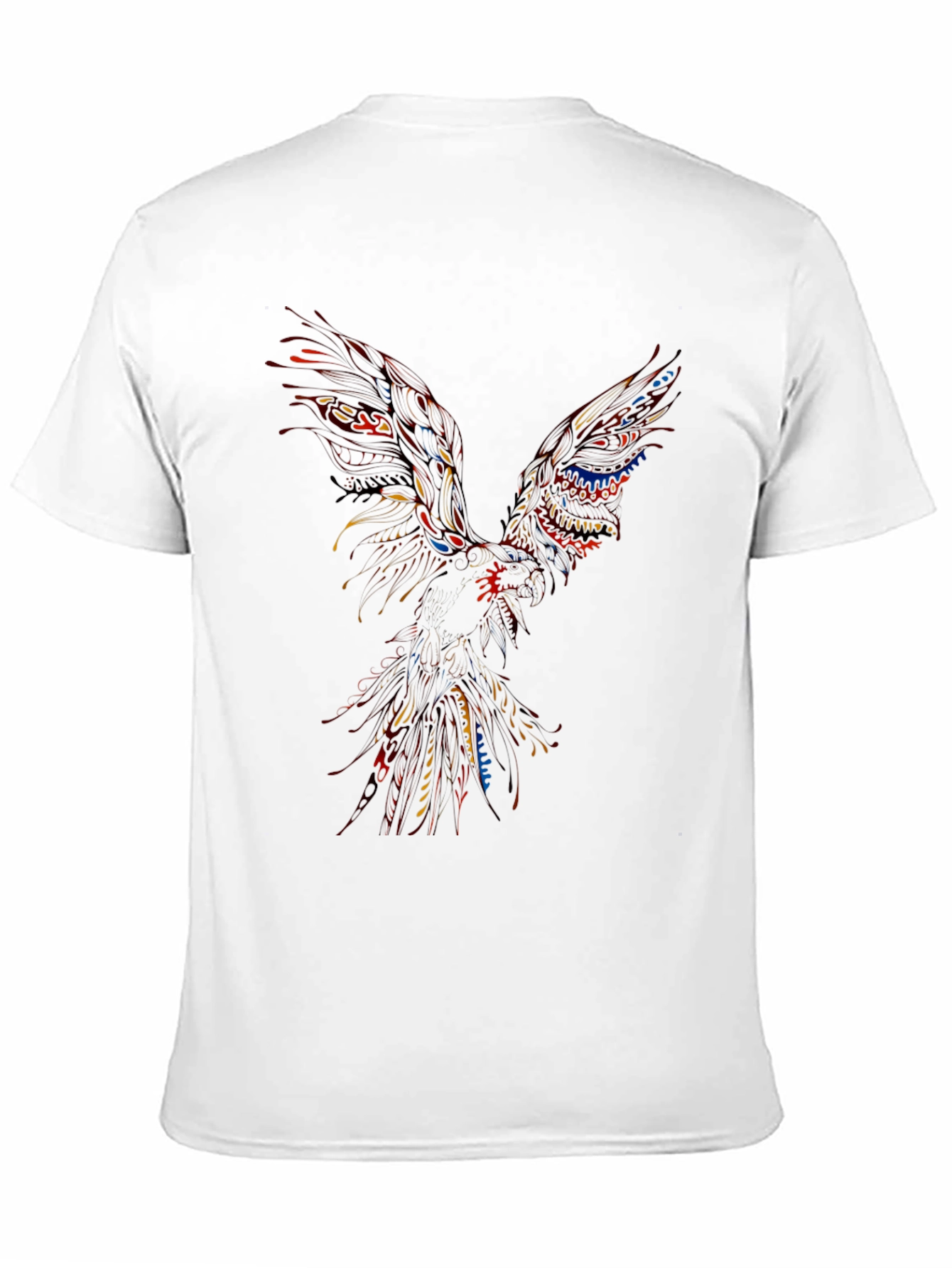 Abstract Phoenix Graphic Black T-Shirt