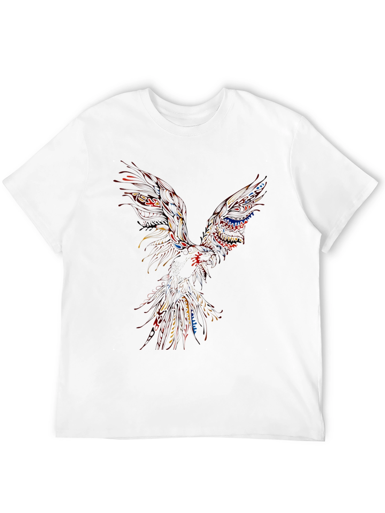Abstract Phoenix Graphic Black T-Shirt