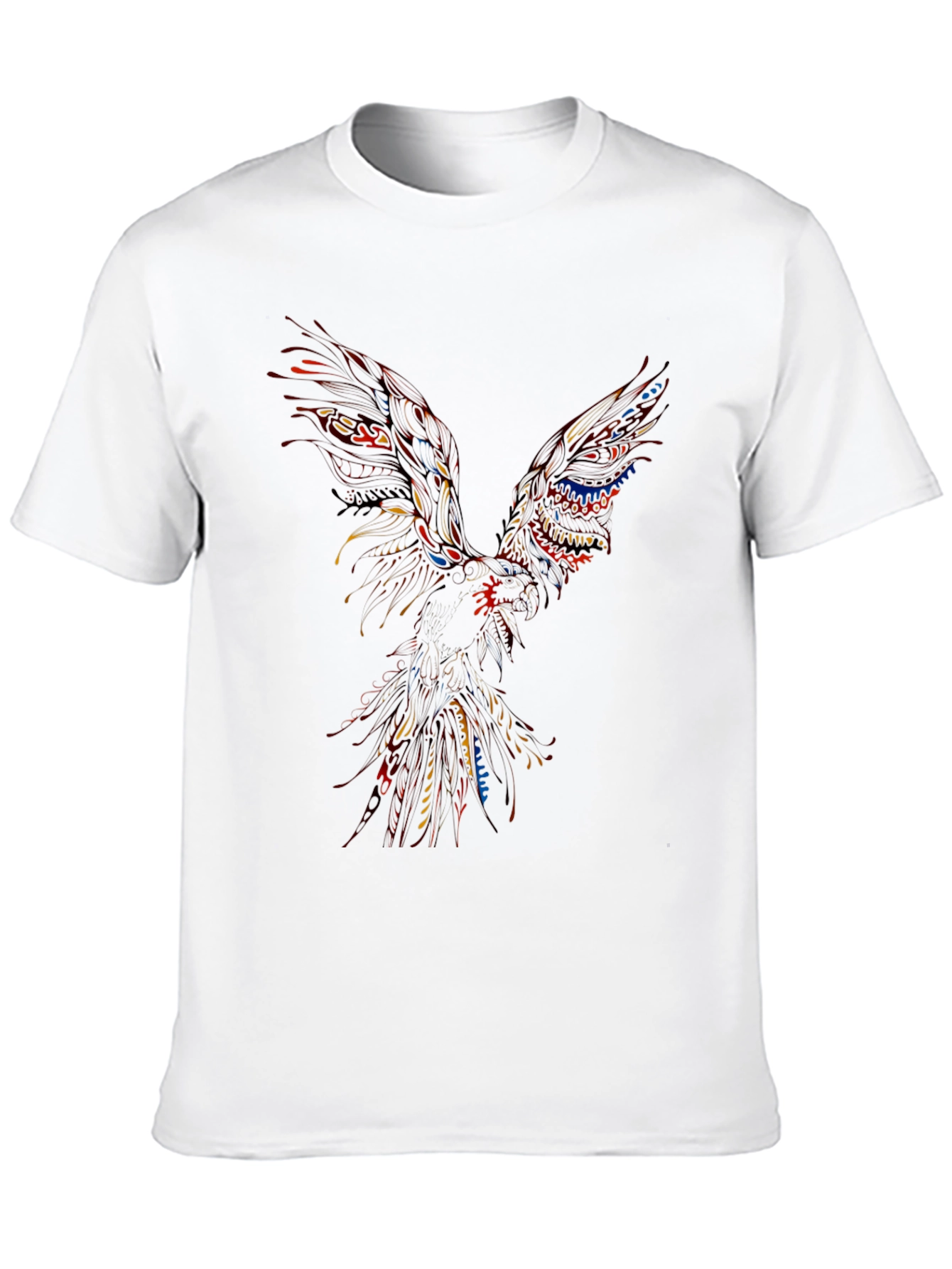 Abstract Phoenix Graphic Black T-Shirt