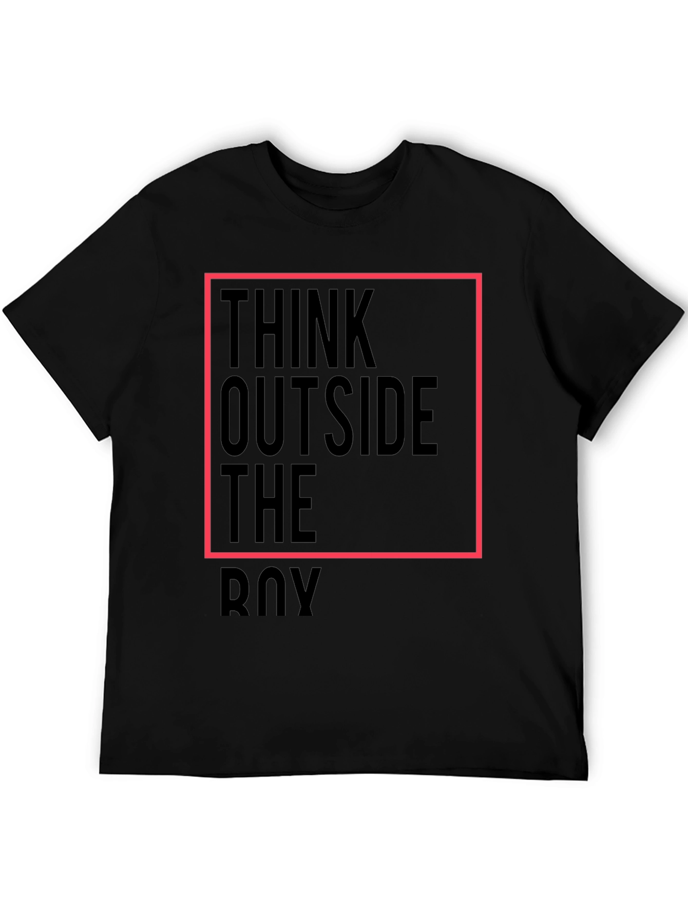 Think Outside the Box Mens Black Graphic Tee