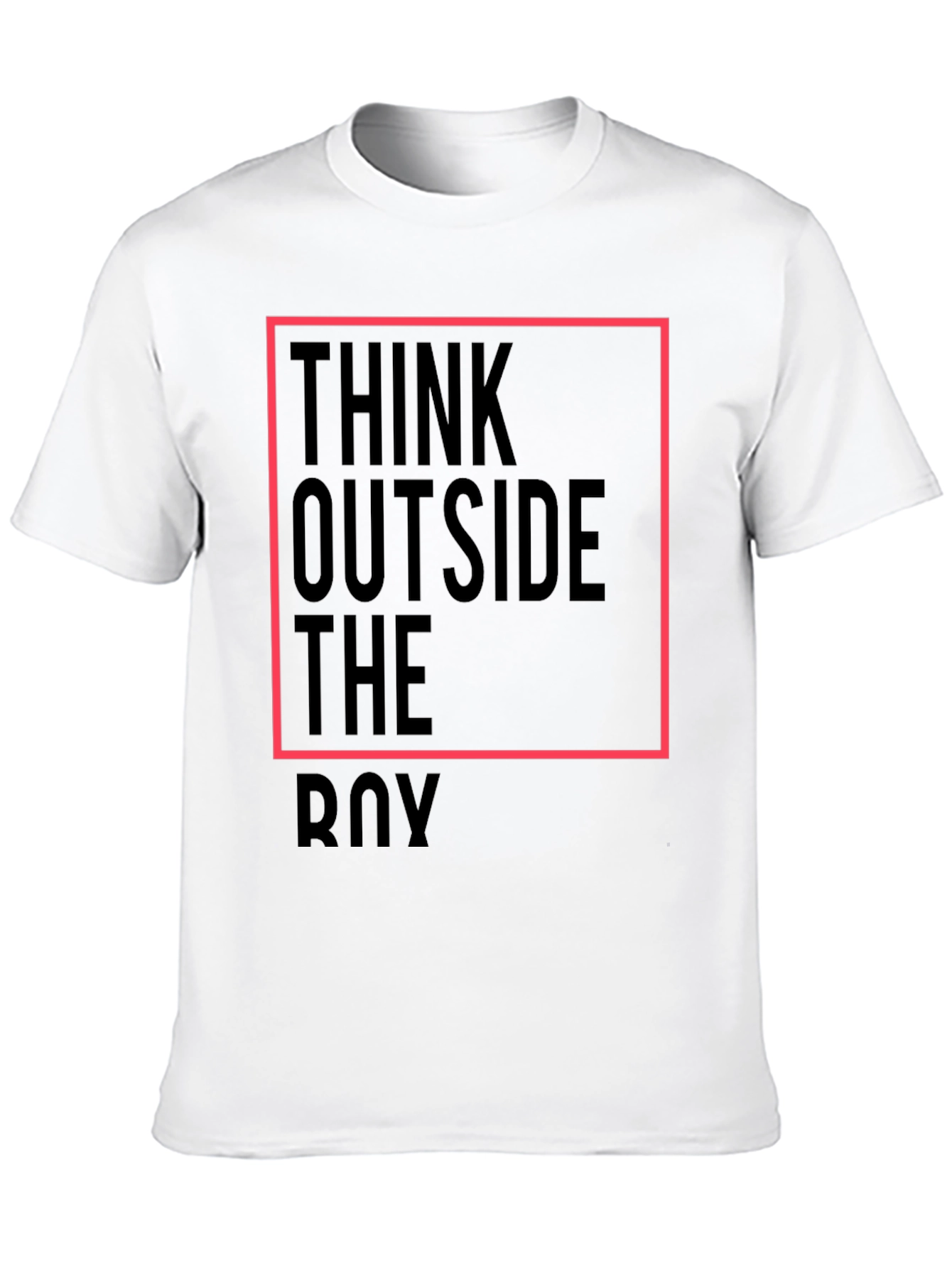 Think Outside the Box Mens Black Graphic Tee