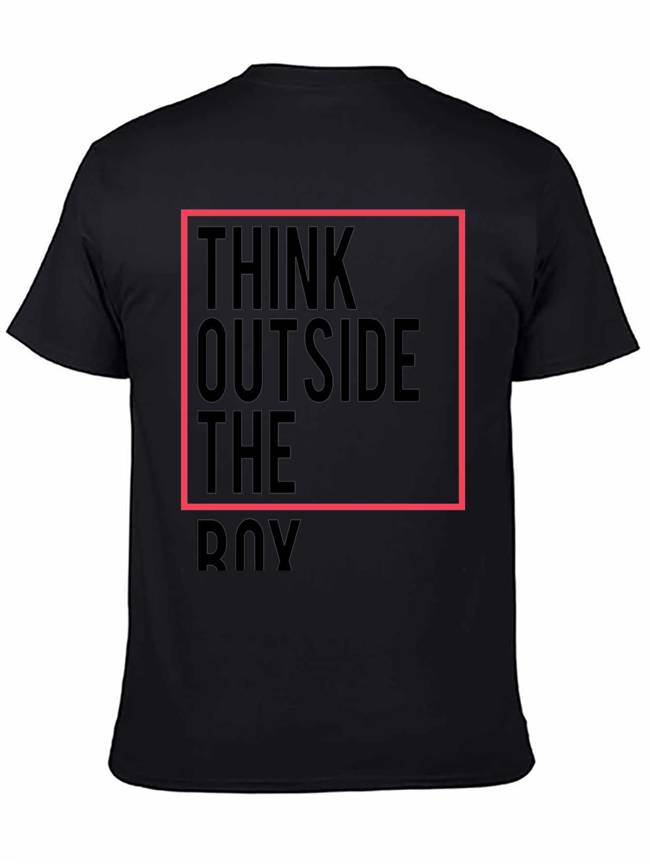 Think Outside the Box Mens Black Graphic Tee