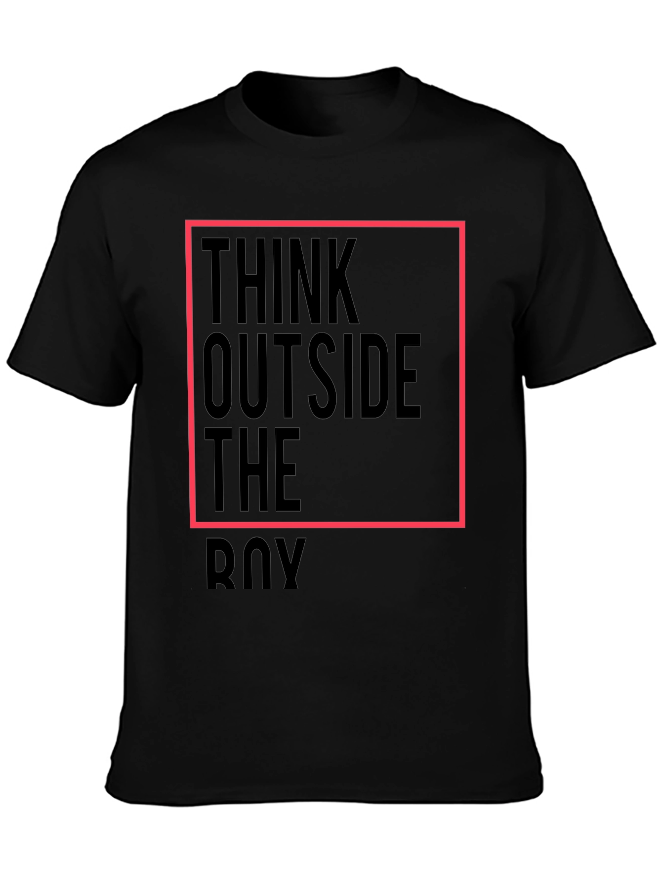 Think Outside the Box Mens Black Graphic Tee